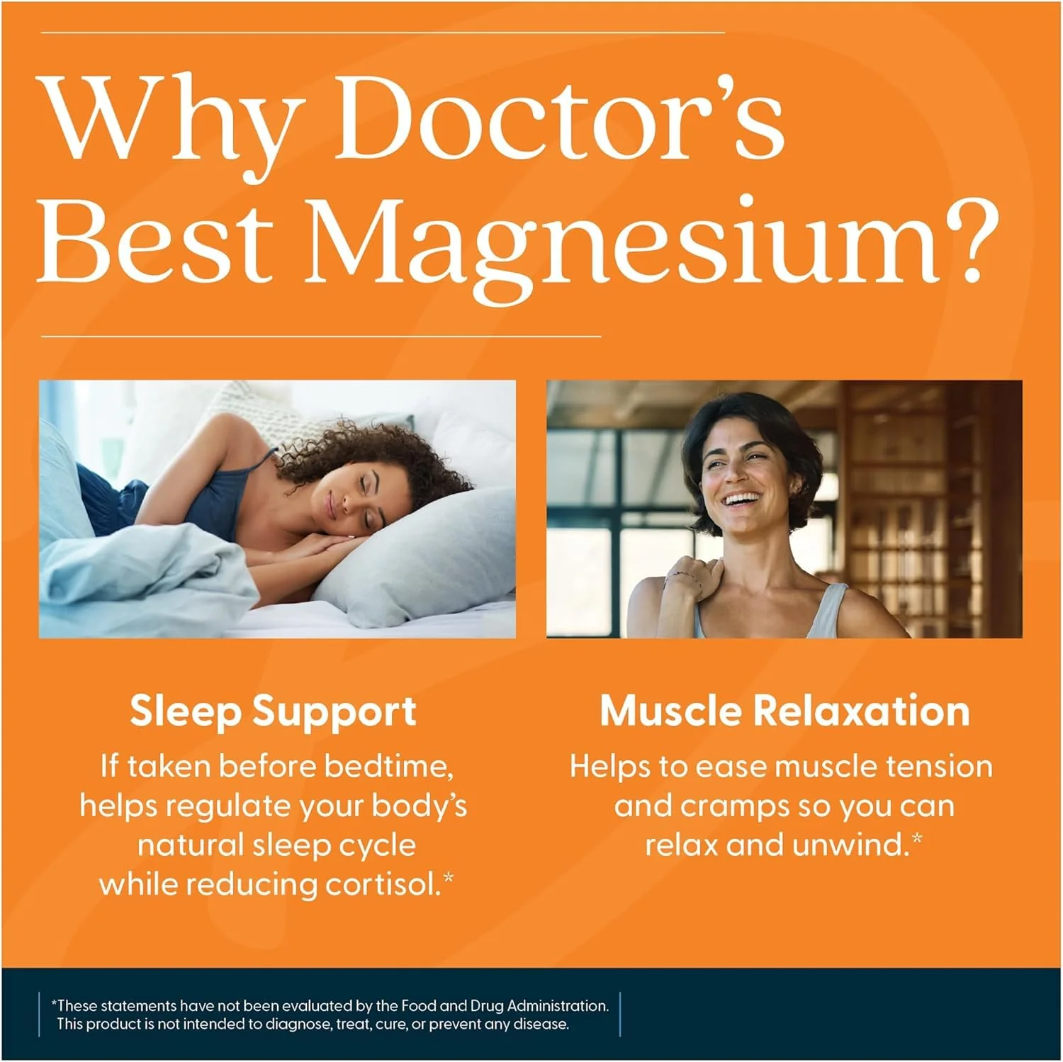 Doctor's Best High Absorption Magnesium Glycinate Lysinate Supplement for Sleep Support - Chelated Magnesium Tablets for Women & Men, 200mg per Serving, Supports Calm & Relaxation, Vegan - 120 Count - Image 3