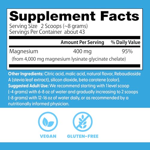 Doctor's Best High Absorption Magnesium Powder (Peach Flavored) 100% Chelated TRACCS, Not Buffered, Headaches, Muscle, Vegan, Peach Flavor, 12.3 Ounce (Pack of 1) - Image 4