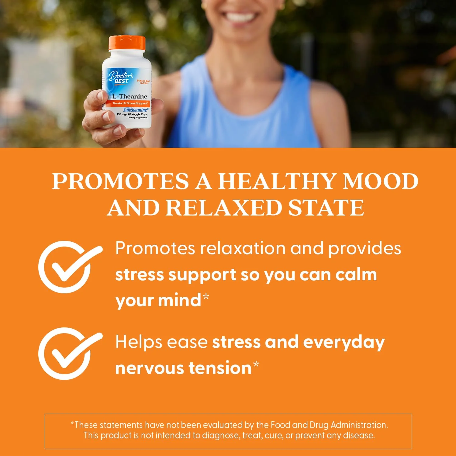 Doctor's Best L-Theanine Contains Suntheanine, Helps Reduce Stress & Sleep, Non-GMO, Gluten Free, Vegan, 150 mg (DRB-00197), 90 Count - Image 3
