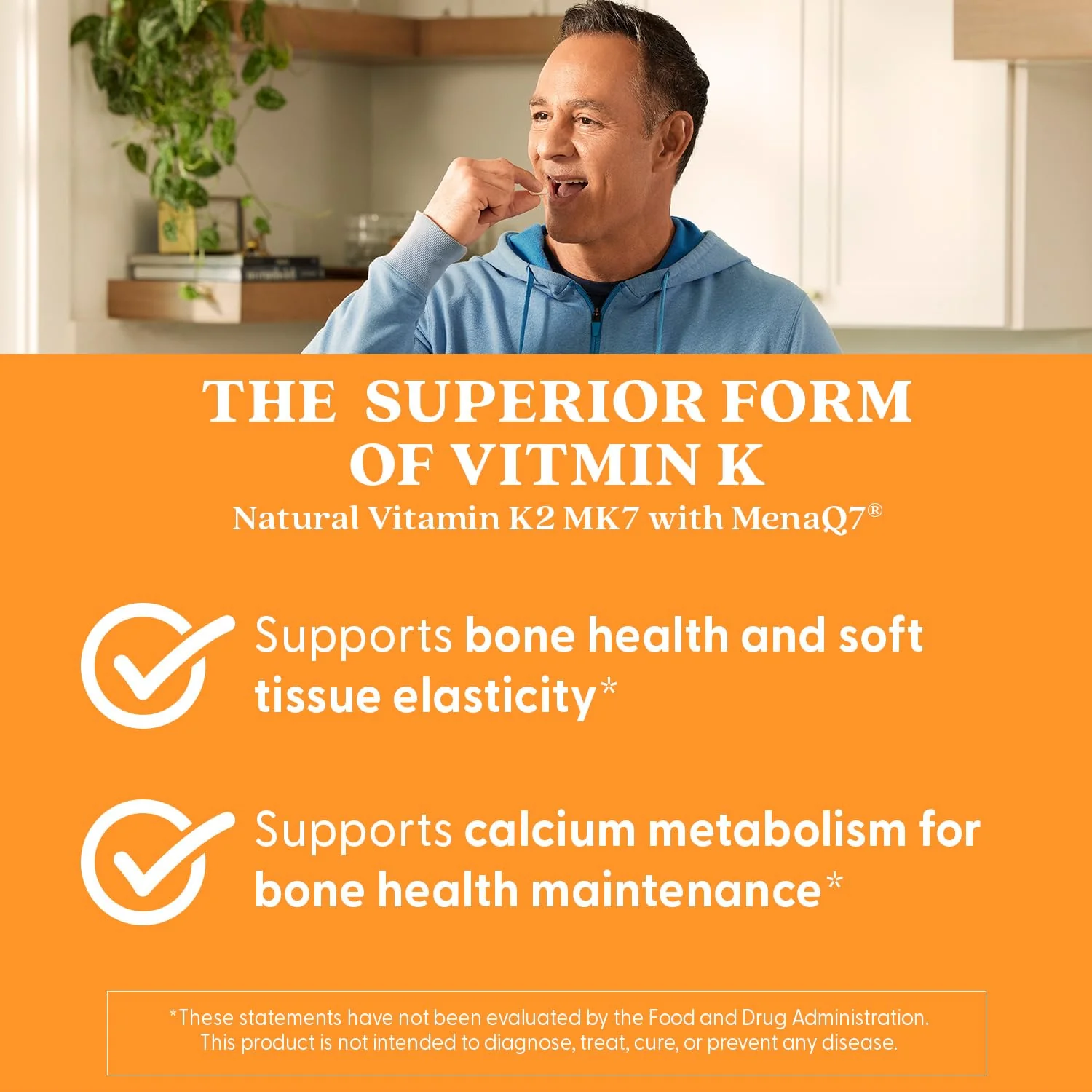 Doctor's Best Natural Vitamin K2 MK7 Supplement for Men & Women - Bone Health Support, 100 mcg Vitamin K-2 MK-7 Capsules with MenaQ7, Calcium Support, Non GMO, Vegan - 60 Veg Caps - Image 4