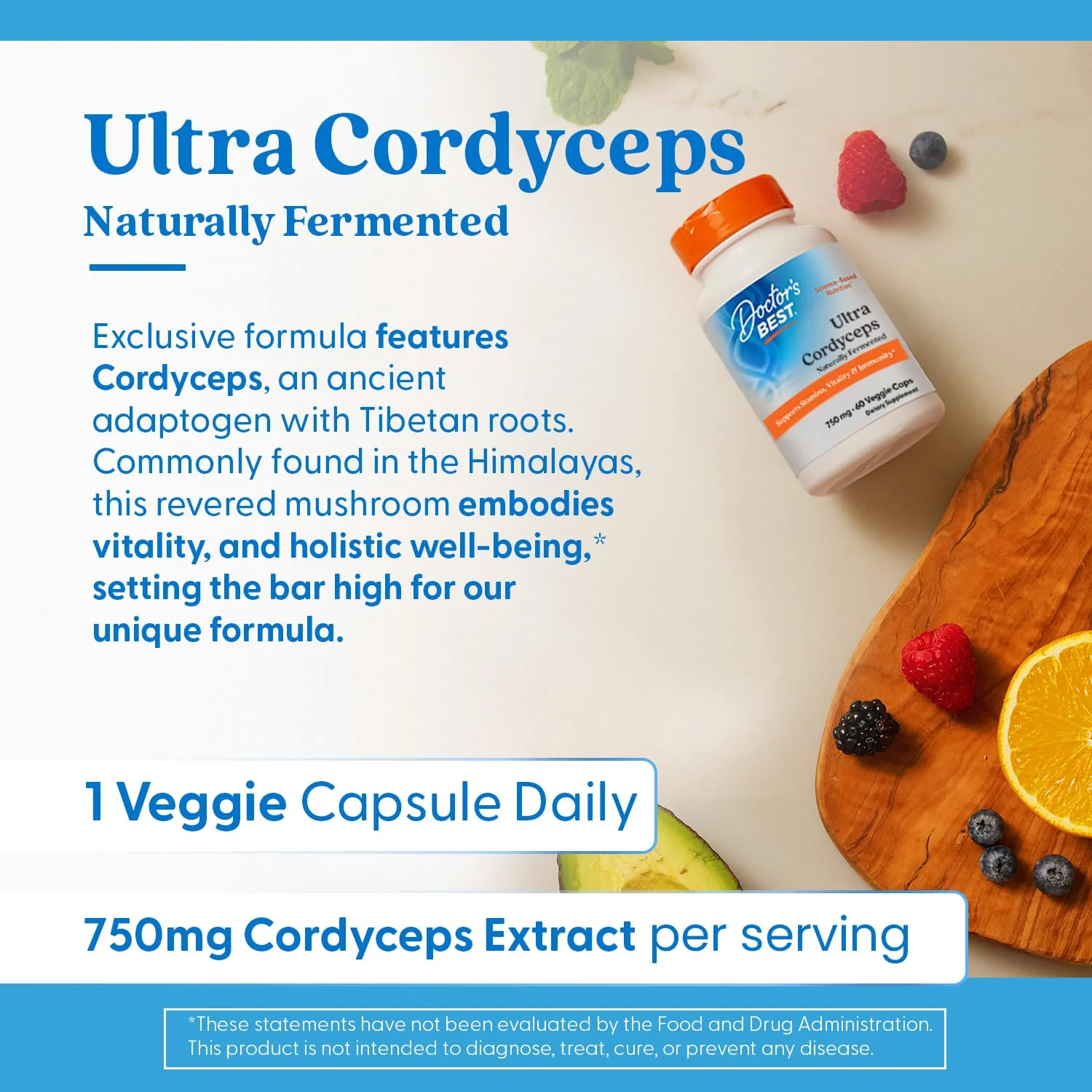 Doctors Best Ultra Cordyceps, Supports Stamina, Vitality & Immunity, Naturally Fermented Cordyceps, Vegan 60 Veggie Caps - Image 5