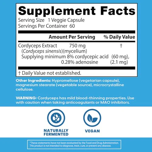 Doctors Best Ultra Cordyceps, Supports Stamina, Vitality & Immunity, Naturally Fermented Cordyceps, Vegan 60 Veggie Caps - Image 7