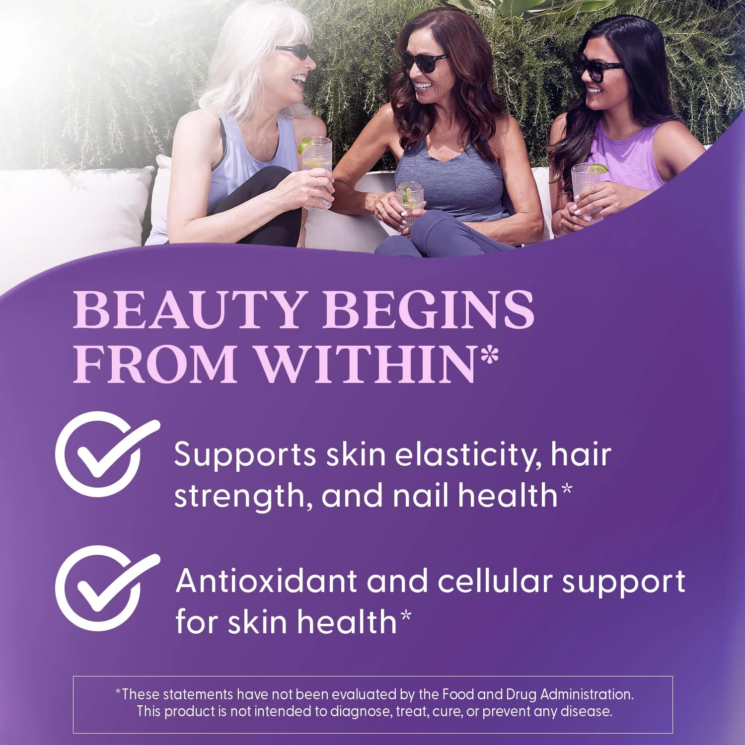 Doctors Best Womens Hair, Skin & Nails with OptiMSM + KeraGLO, Comprehensive Beauty Support, Non-GMO, Gluten Free 60 Veggie Caps - Image 4
