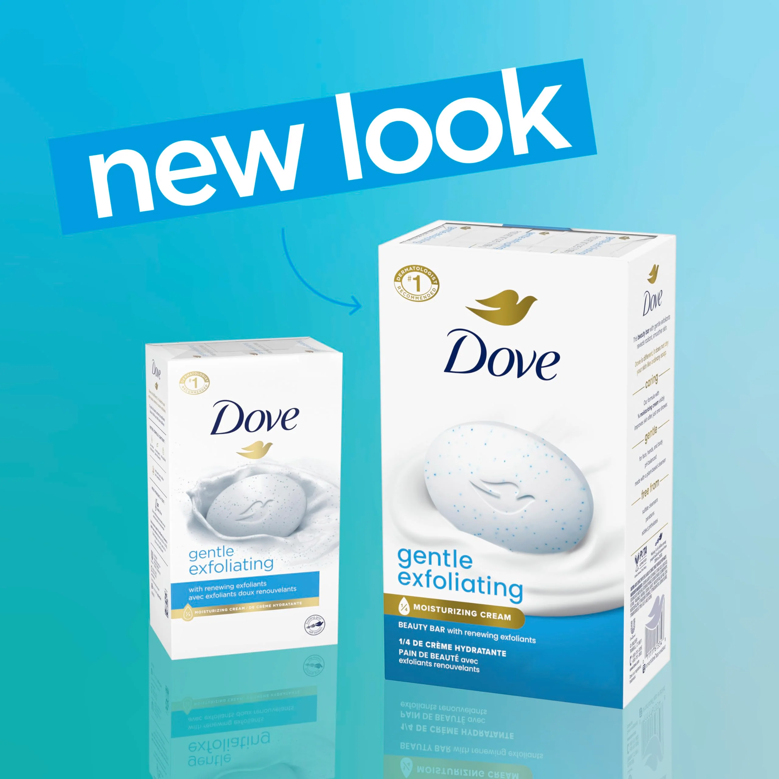 Dove Beauty Bar Soap 8 Bars Gentle Exfoliating, for Soft, Smooth Skin, Gently Renews Skin 3.75 oz - Image 7