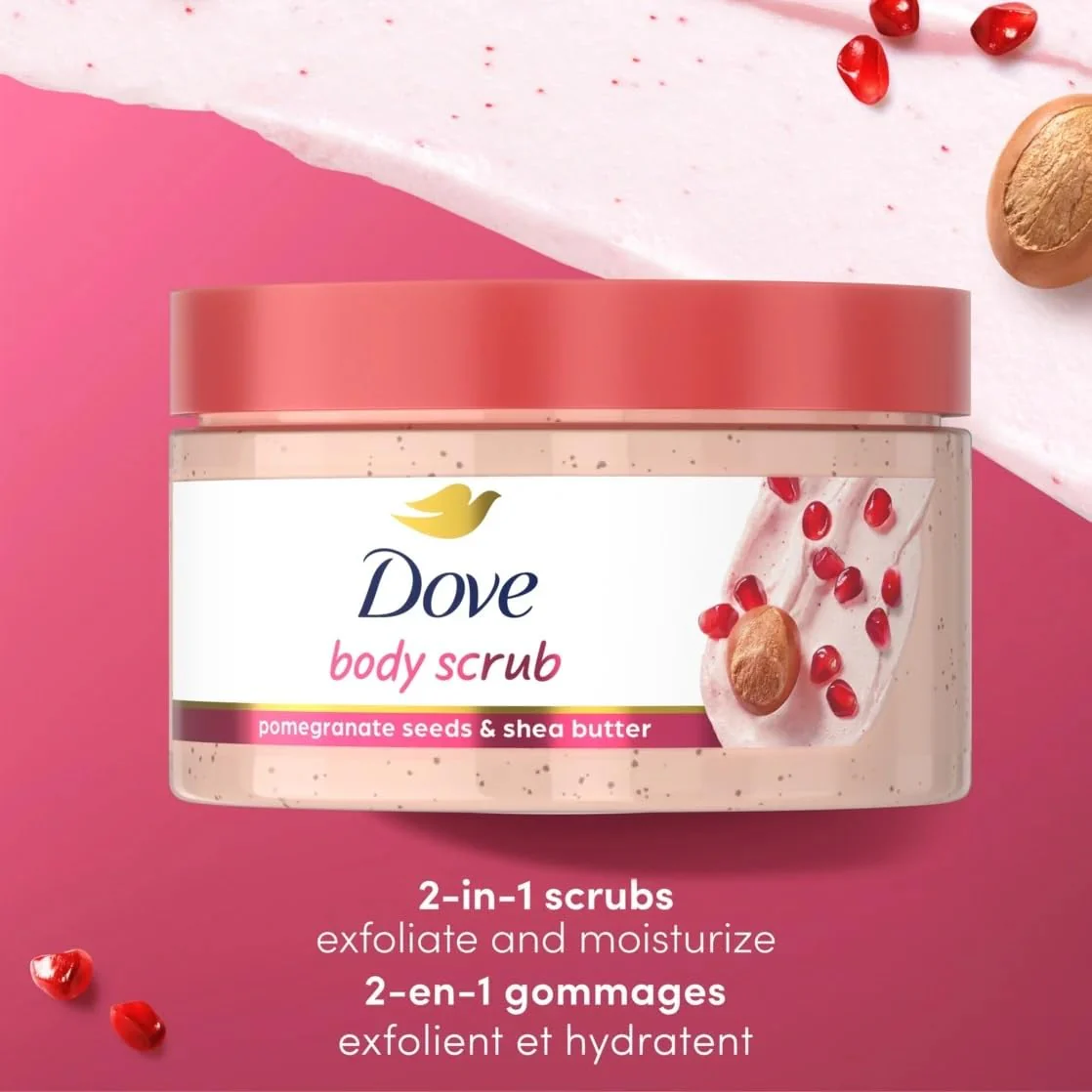 Dove Limited Edition Merry Berry Set Pomegranate & Hibiscus Rejuvenating Body Wash & Scrub, 2 Count - Image 6
