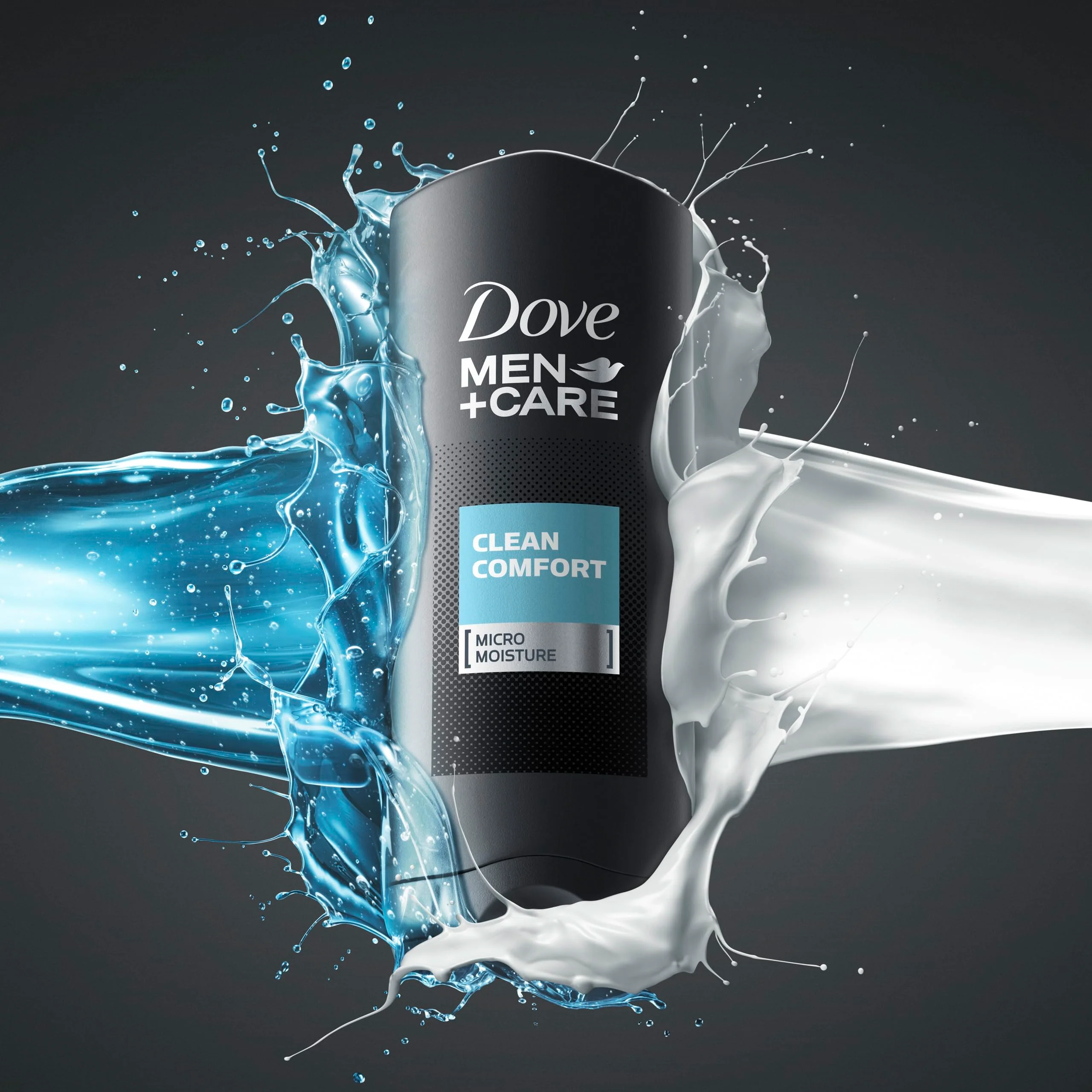 DOVE MEN + CARE Body and Face Wash Clean Comfort 4 Count for Healthier and Stronger Skin Effectively Washes Away Bacteria While Nourishing Your Skin, 18 oz - Image 3