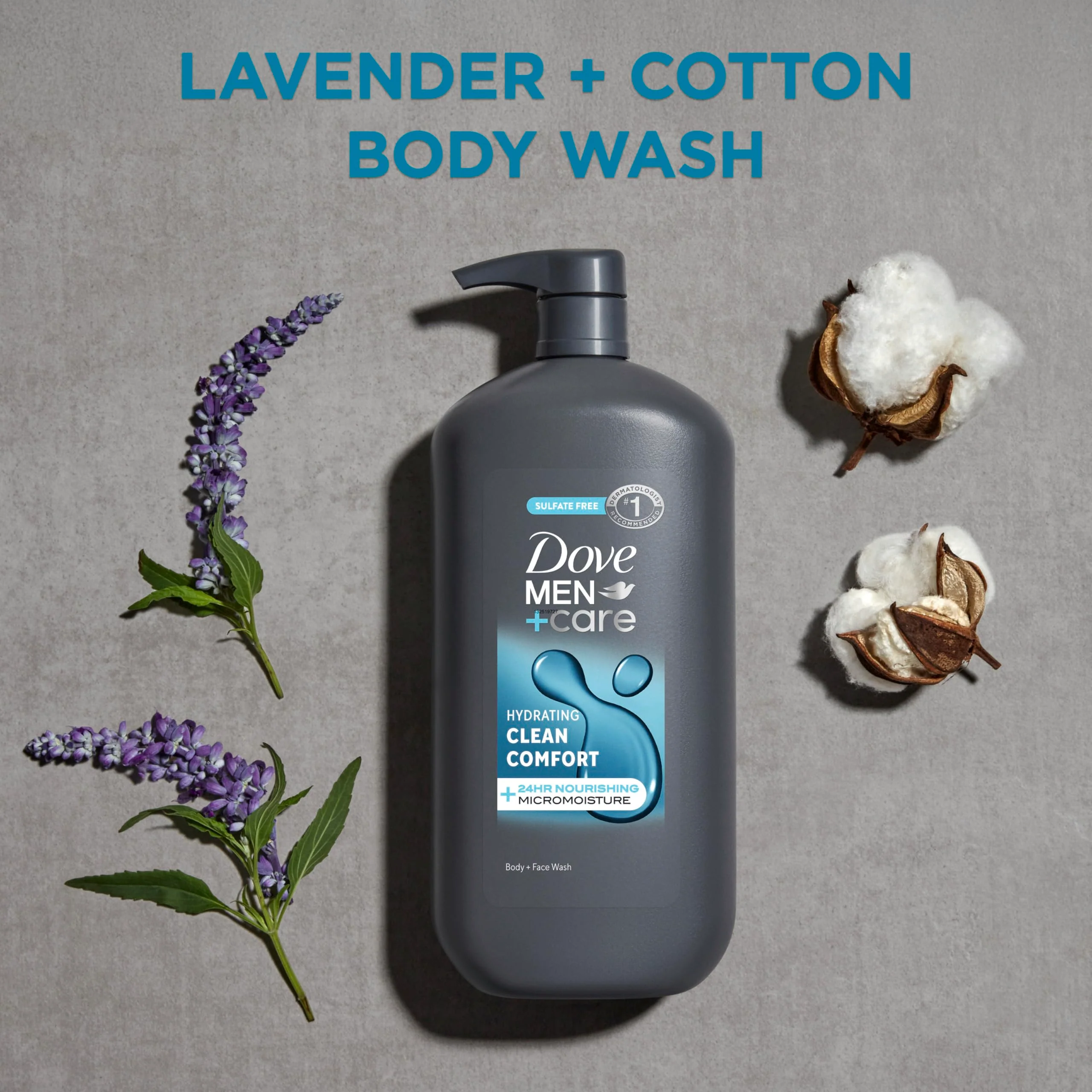 DOVE MEN + CARE Body and Face Wash Hydrating Clean Comfort Men's Body Wash with 24-Hour Nourishing Micromoisture Technology 30 oz - Image 6