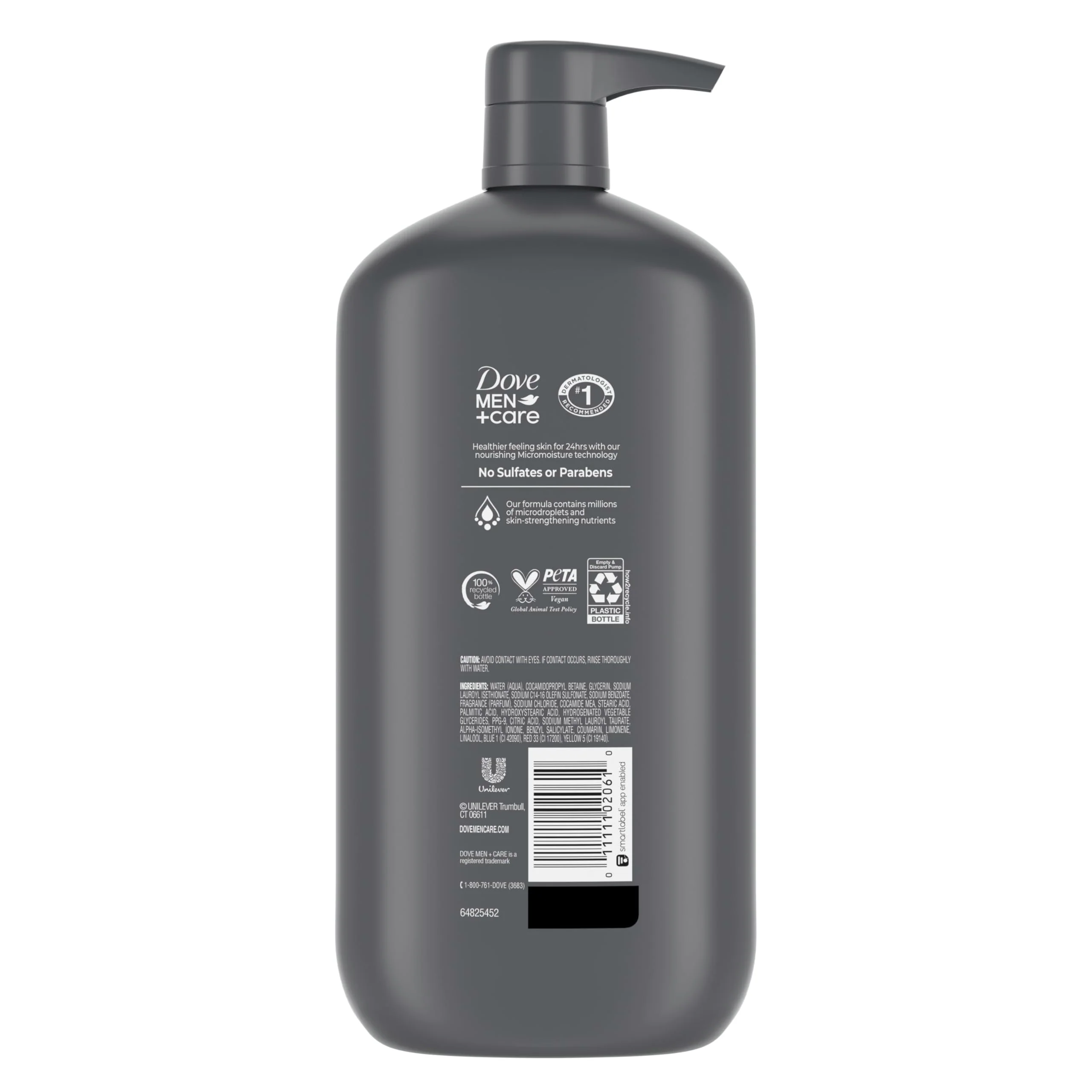 DOVE MEN + CARE Body and Face Wash Hydrating Clean Comfort Men's Body Wash with 24-Hour Nourishing Micromoisture Technology 30 oz - Image 8