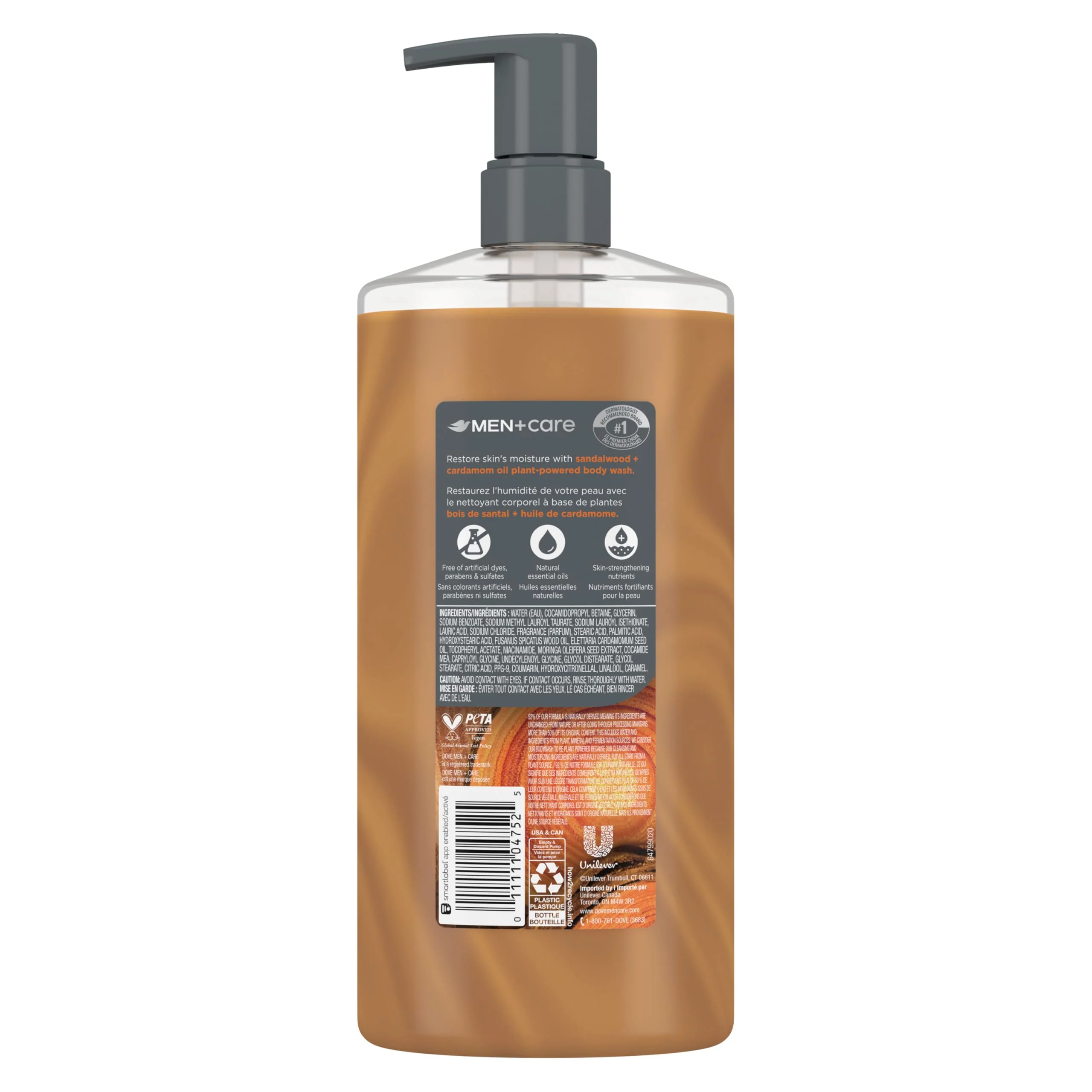 DOVE MEN + CARE Body Wash Sandalwood & Cardamom Oil Plant-Based Moisturizing Body Wash for Men, 26oz - Image 9