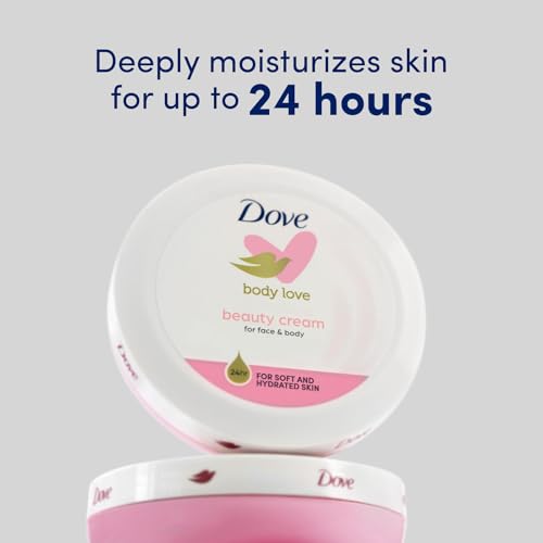Dove Nourishing Body Care, Face, Hand, and Body Beauty Cream for Normal to Dry Skin Lotion for Women with 24-Hour Moisturization, 4-Pack, 2.53 Oz Each Jar - Image 10