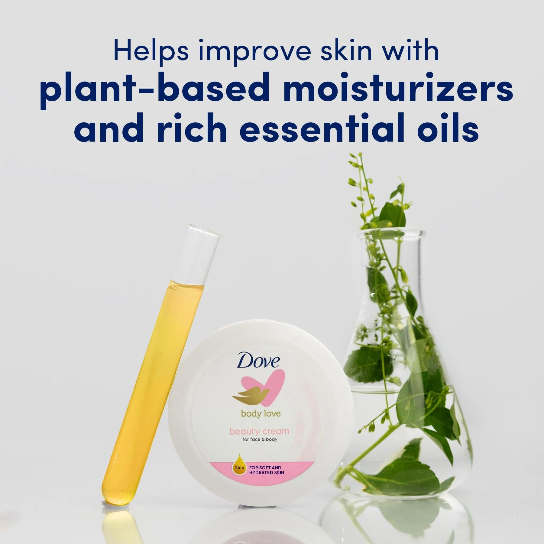 Dove Nourishing Body Care, Face, Hand, and Body Beauty Cream for Normal to Dry Skin Lotion for Women with 24-Hour Moisturization, 4-Pack, 2.53 Oz Each Jar - Image 3