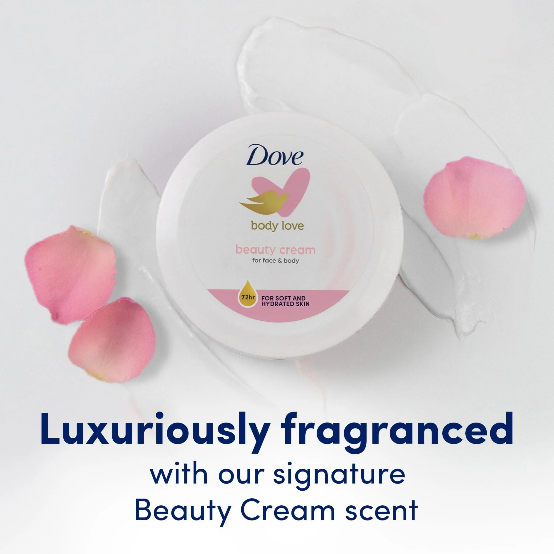 Dove Nourishing Body Care, Face, Hand, and Body Beauty Cream for Normal to Dry Skin Lotion for Women with 24-Hour Moisturization, 4-Pack, 2.53 Oz Each Jar - Image 5