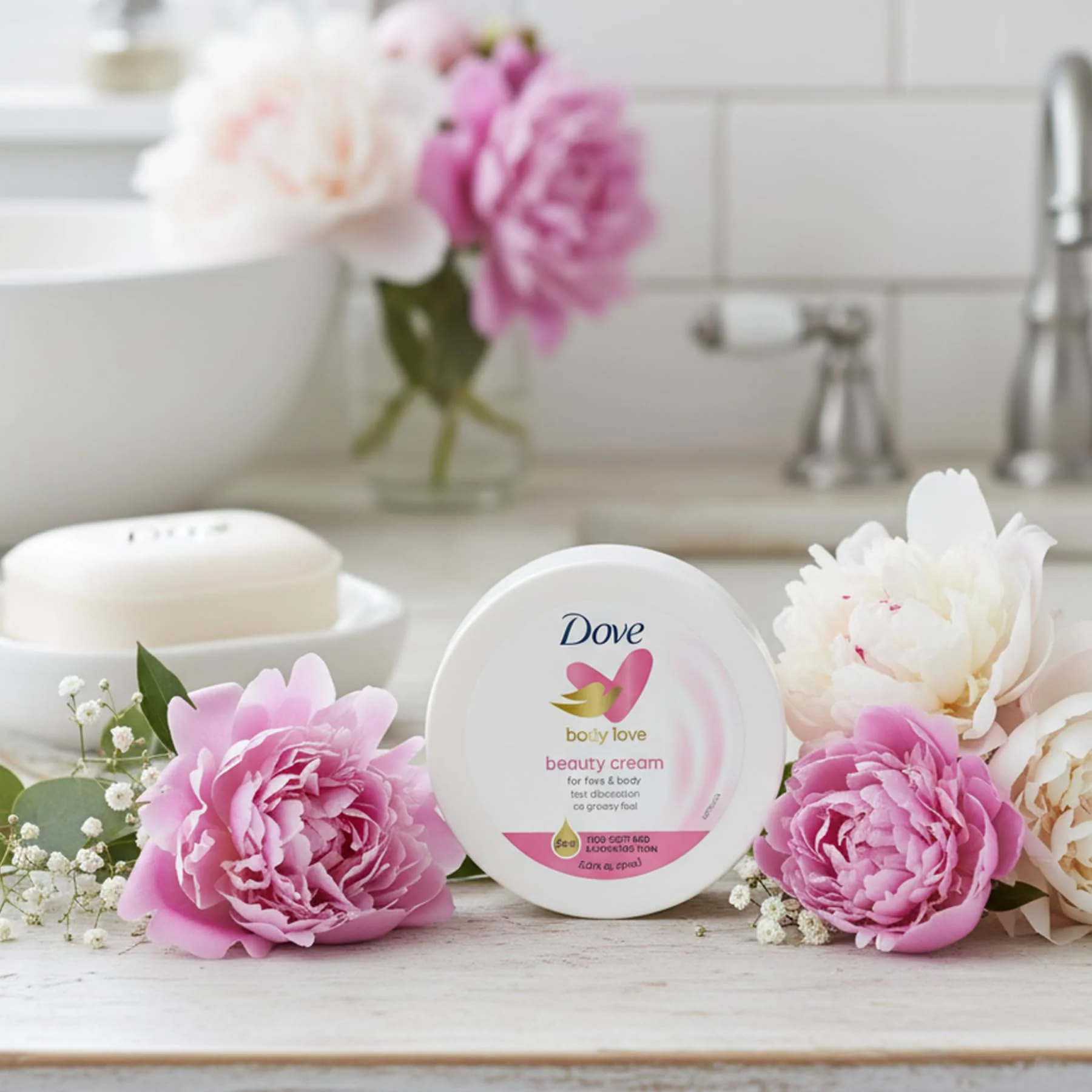 Dove Nourishing Body Care, Face, Hand, and Body Beauty Cream for Normal to Dry Skin Lotion for Women with 24-Hour Moisturization, 4-Pack, 2.53 Oz Each Jar - Image 9