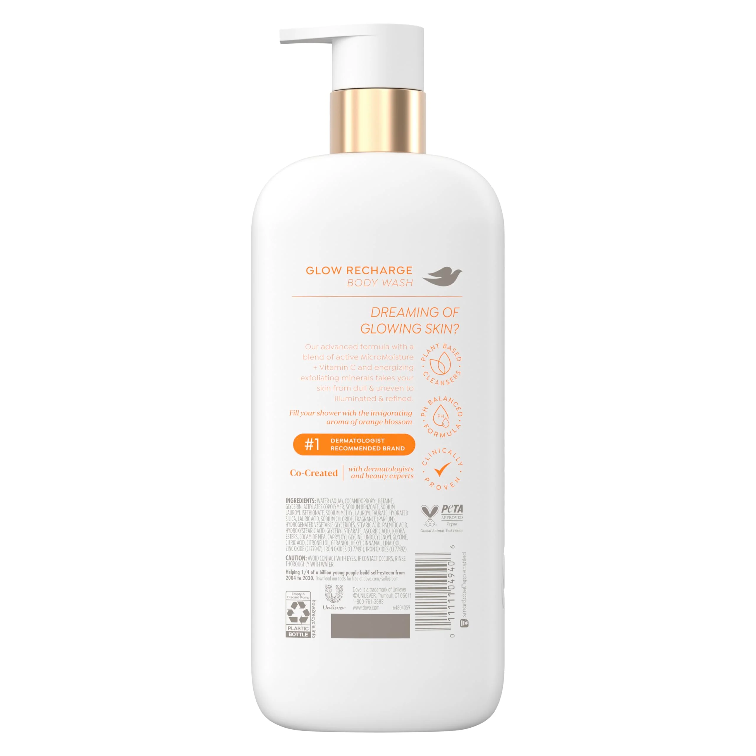 Dove Serum Body Wash Glow Recharge illuminates & Exfoliates skin with brightening Vitamin C Serum 18.5 Fl Oz - Image 6