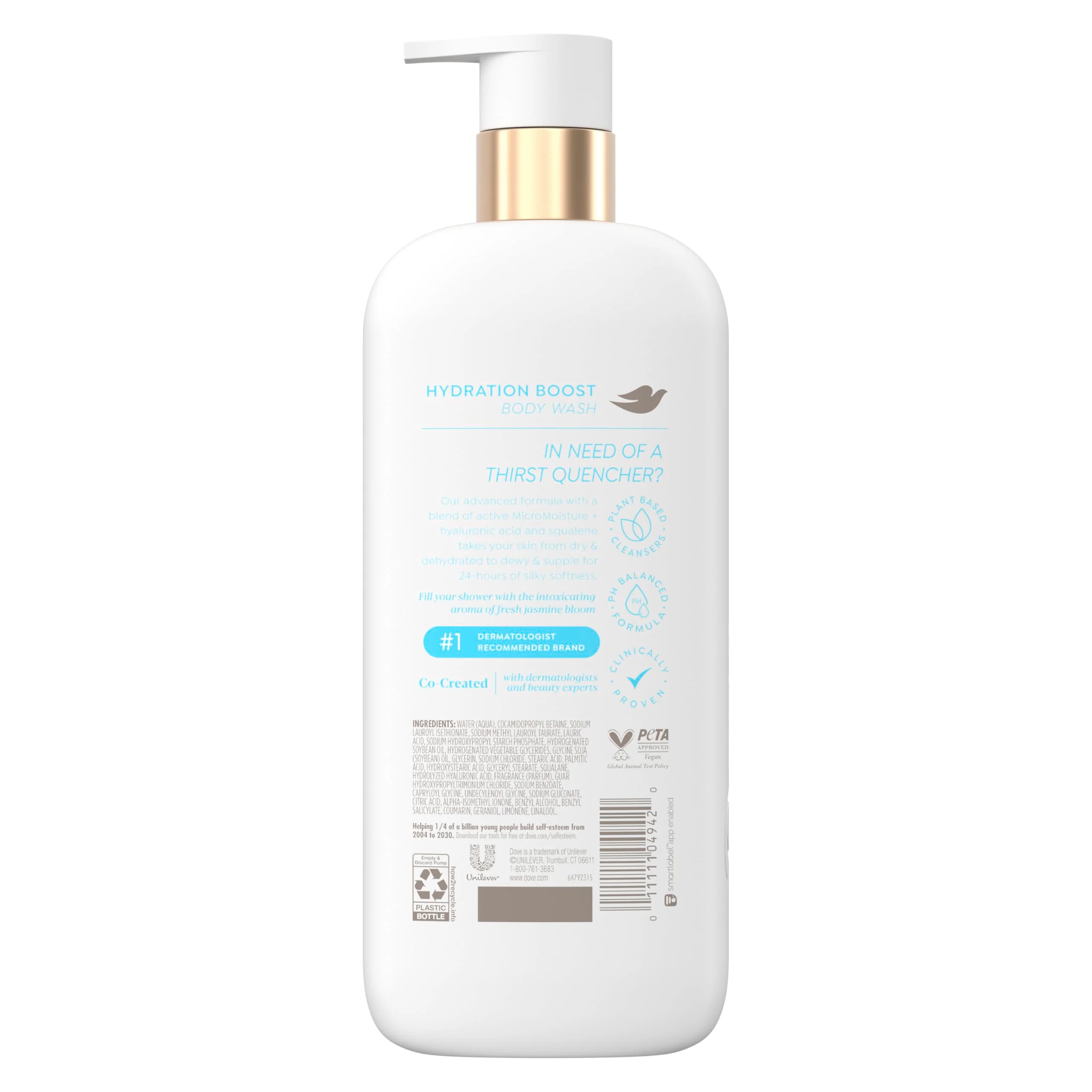 Dove Serum Body Wash Hydration Boost actively drenches dry skin with Hyaluronic Acid Serum 18.5 Fl Oz - Image 8