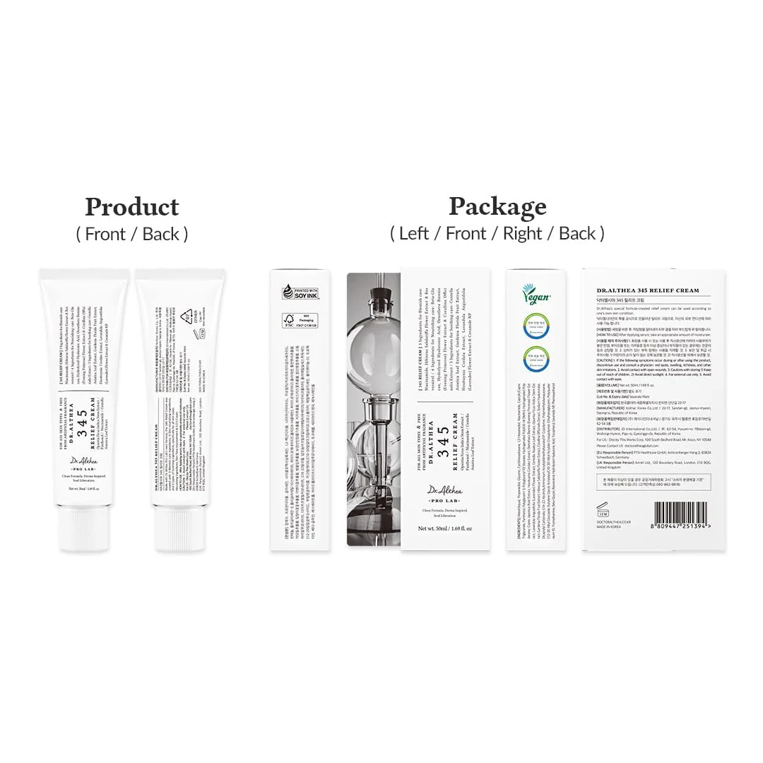 Dr.Althea 345 Relief Cream, Daily Face Moisturizer, Blemish Relief Care, Soothing Recovery & Moisture, Korean Vegan Skin Care for All Skin Types, 1.69 Fl Oz (Pack of 2) - Image 2