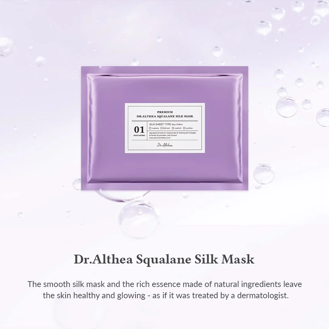 Dr.Althea Premium Squalane Silk Mask | Hydrolized Collagen for Intensive Hydration| Nourishing and Helps Repair Damaged Skin | Korean Sheet Mask | Pack of 5 - Image 7