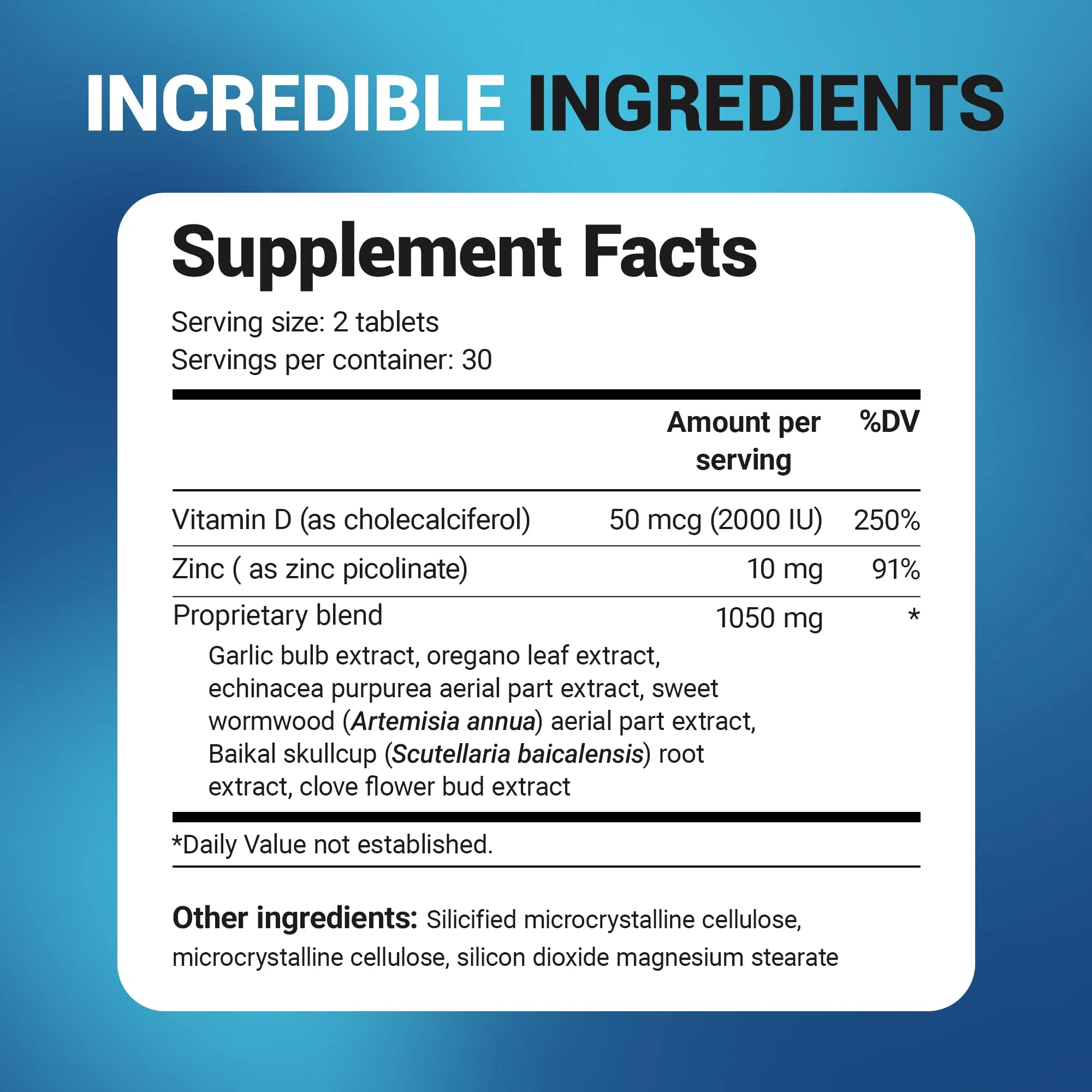 Dr. Berg Emergency Immune Support w/Echinacea - Potent Blend of Herbal Extracts (Warning: Strong Herbal Smells) - Immune Support Supplement Includes 2,000 IUs of Vitamin D & 10mg of Zinc - 60 Tablets - Image 4