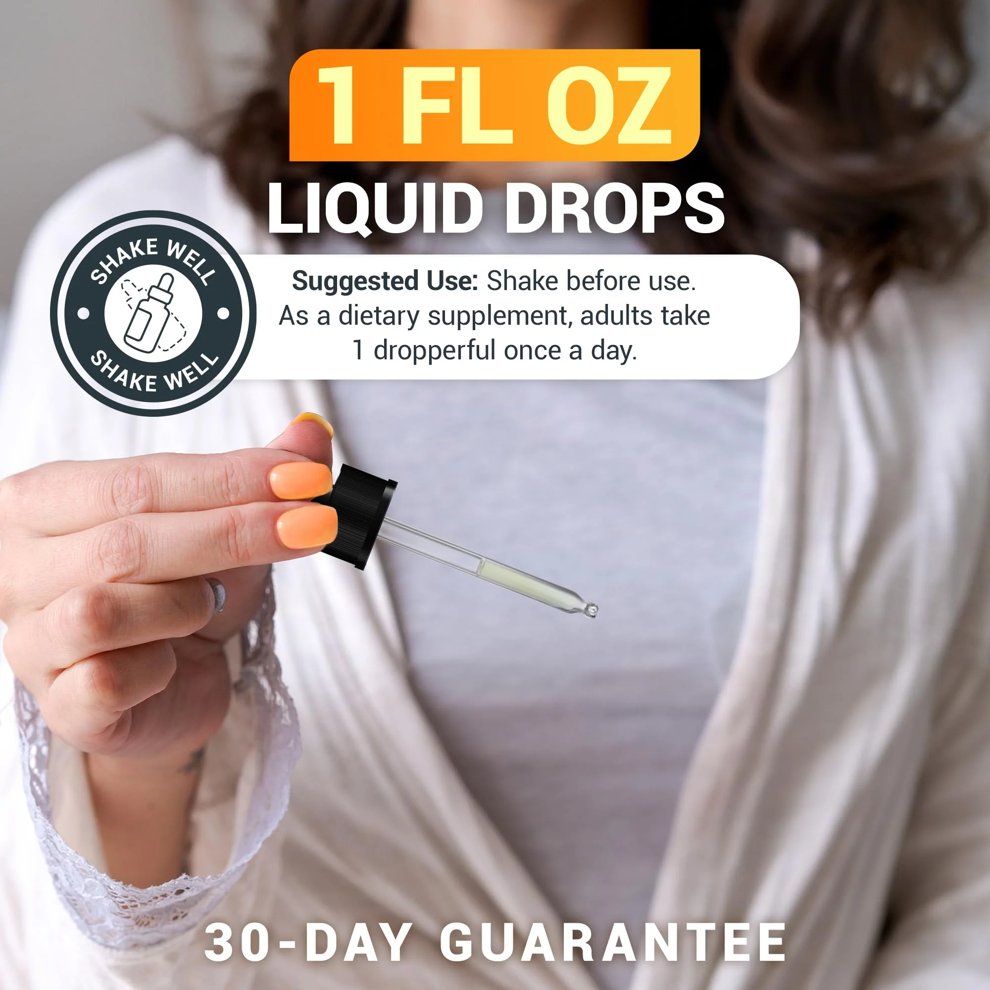 Dr. Berg Liquid Vitamin D3 & K2 Supplement with Zinc - for Bone, Teeth, Mood & Immune Health* - Vitamin D3 & K2 Drops for Adults - 1 fl oz - Image 3