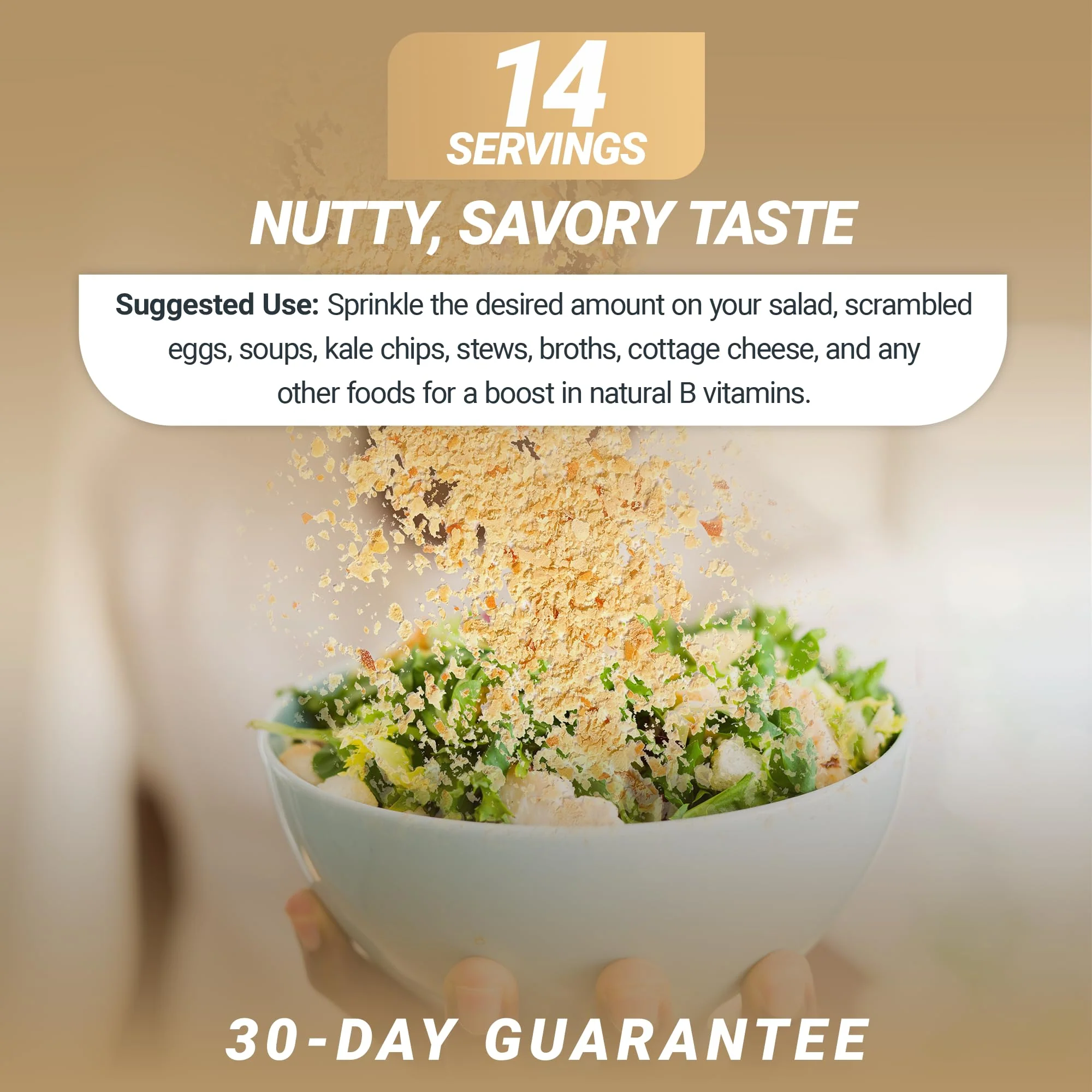Dr. Berg Premium Nutritional Yeast Flakes - Delicious Non-Fortified Nutritional Yeast with Naturally Occurring B Vitamins - 8oz - Image 2