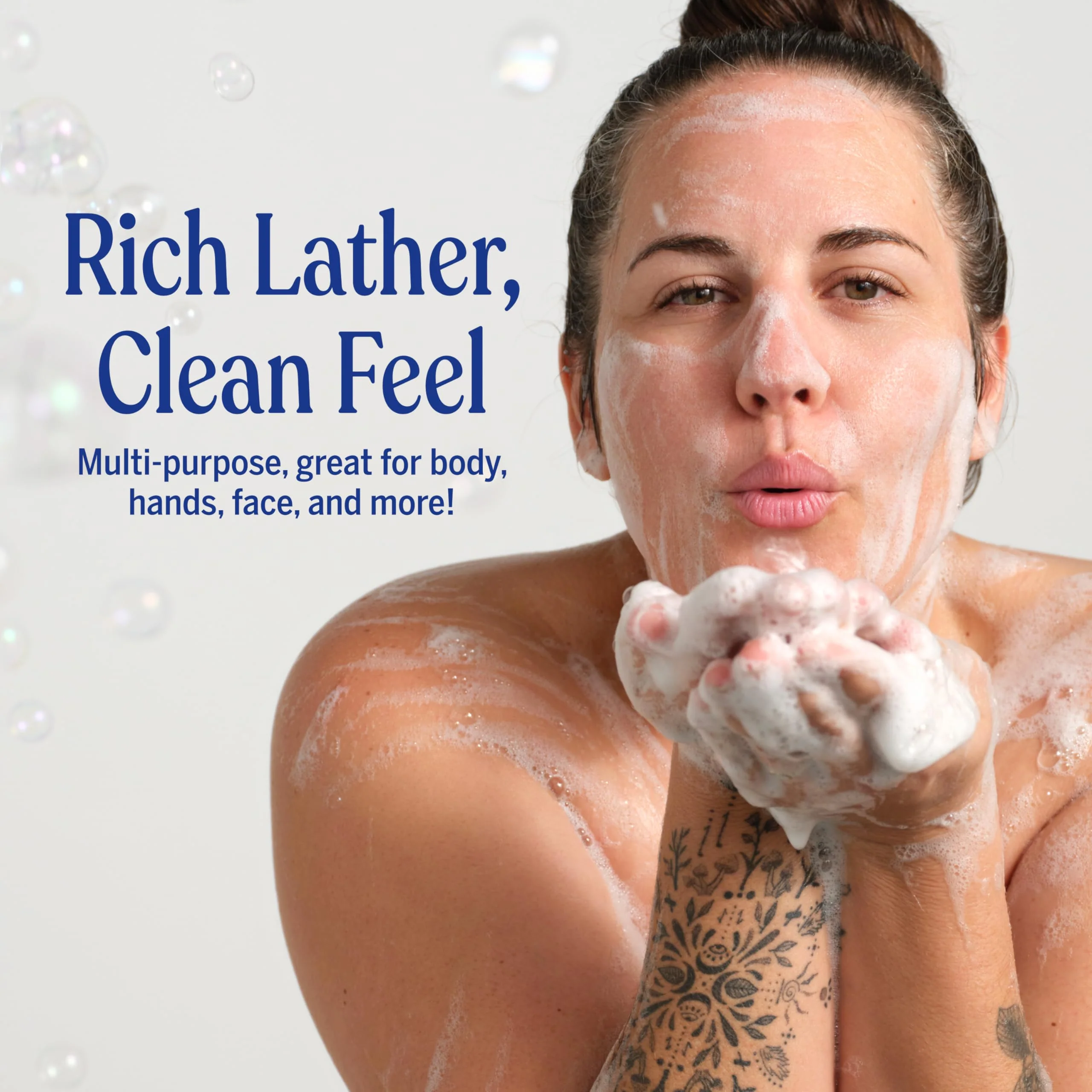 Dr. Bronner's Pure-Castile Magic Liquid Soap - Made with Regenerative Organic Certified Oils- 18-in-1 Uses for Face, Body, Hand, Hair, Laundry & More- Vegan, Non-GMO- Body Wash- Peppermint,32oz - Image 6