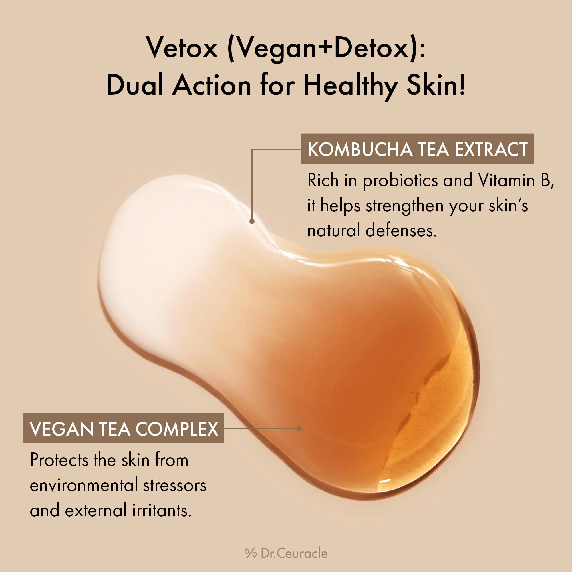 Dr.Ceuracle Vegan Kombucha Tea Essence - Hydrating Milky Toner with Kombucha Tea Extract, Centella Asiatica, Ceramide, Korean Skincare Essence (150 ml / 5.07 fl. oz.) - Image 5