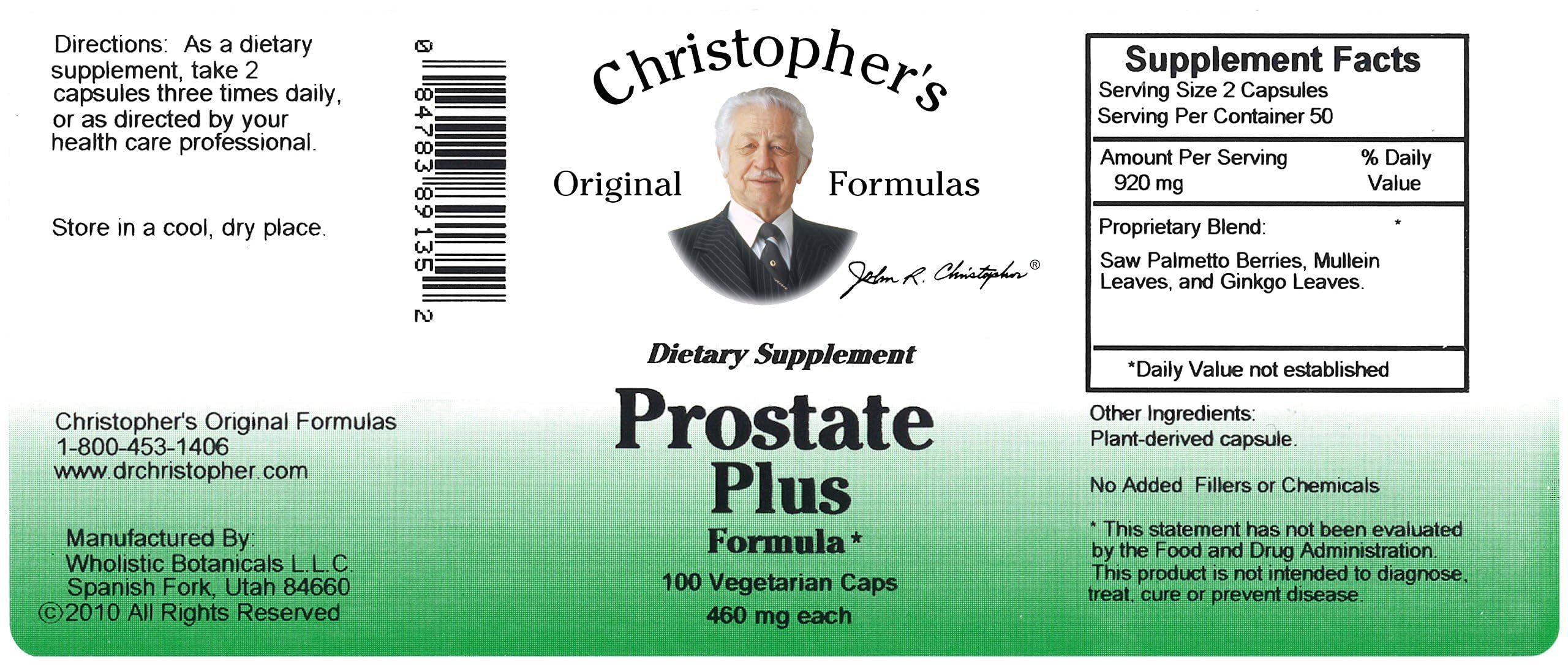 Dr Christopher's Prostate Plus Capsule 100 Ct. - Image 2