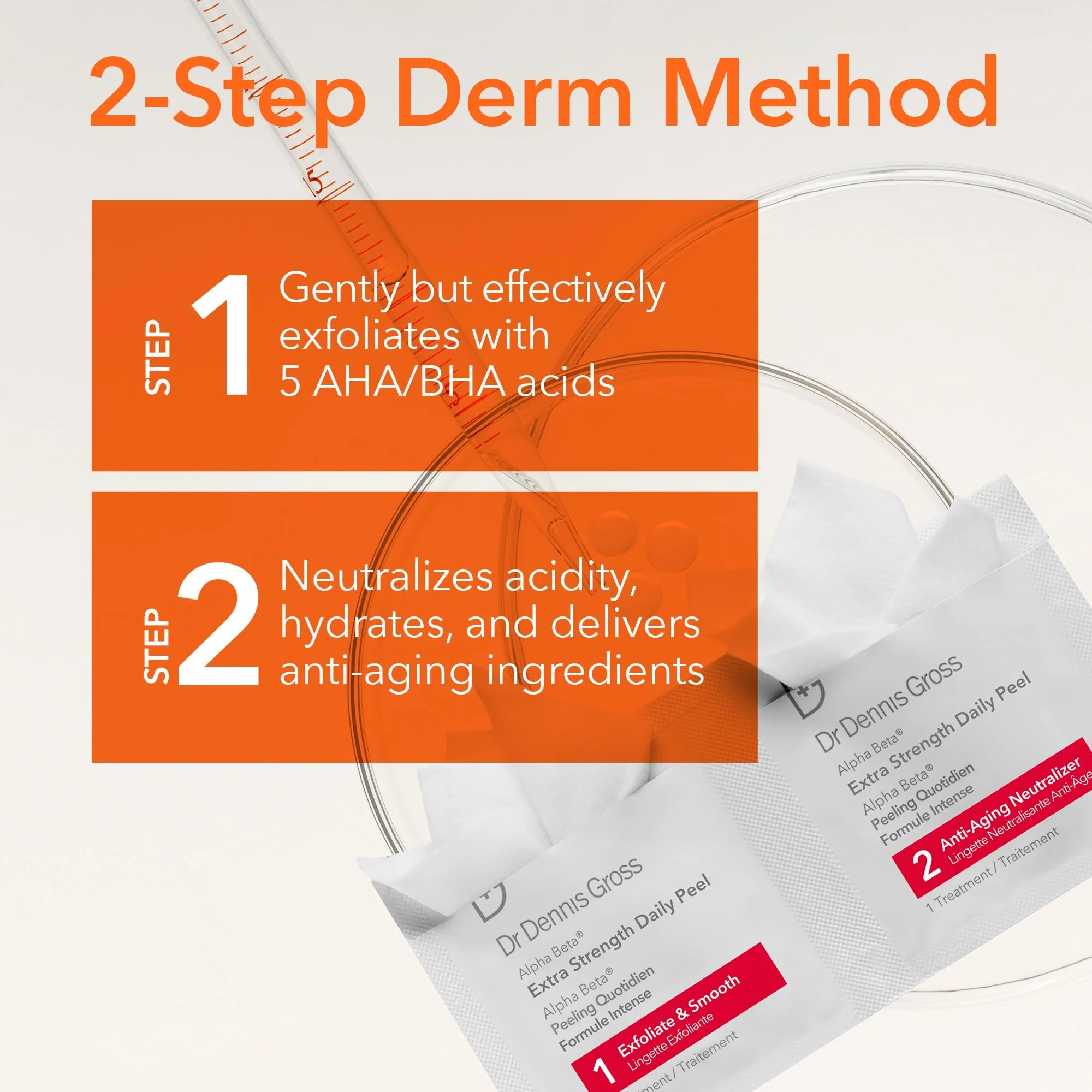 Dr. Dennis Gross Alpha Beta Extra Strength Daily Peel – 2-Step Exfoliating Pads for Enhanced Anti-Aging, Smoother Skin, and Radiant Complexion, 60 Treatments - Image 10