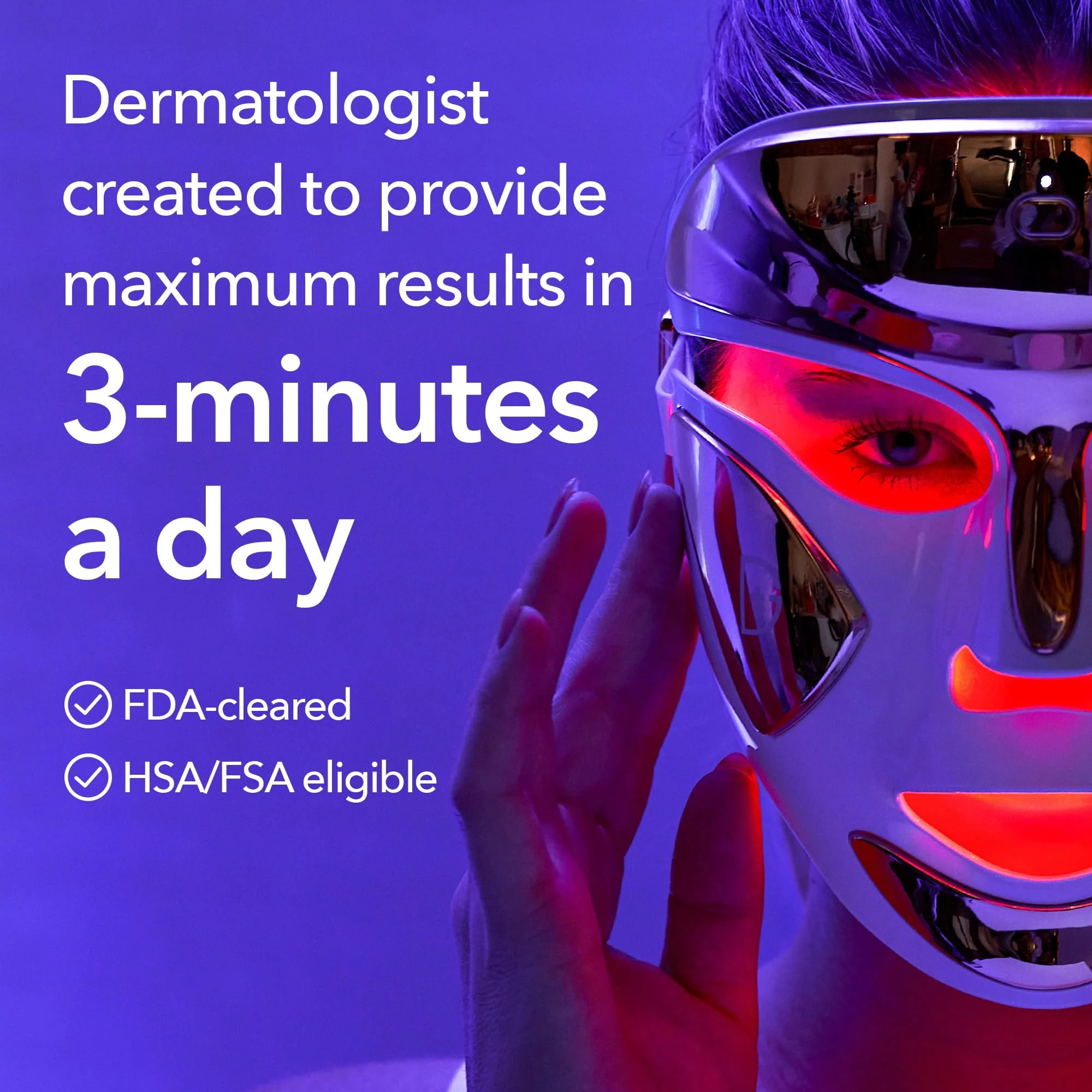 Dr. Dennis Gross DRx SpectraLite FaceWare Pro – LED Face Mask for Skin Rejuvenation with Dual Red & Blue Light Therapy, FSA HSA Eligible - Image 11
