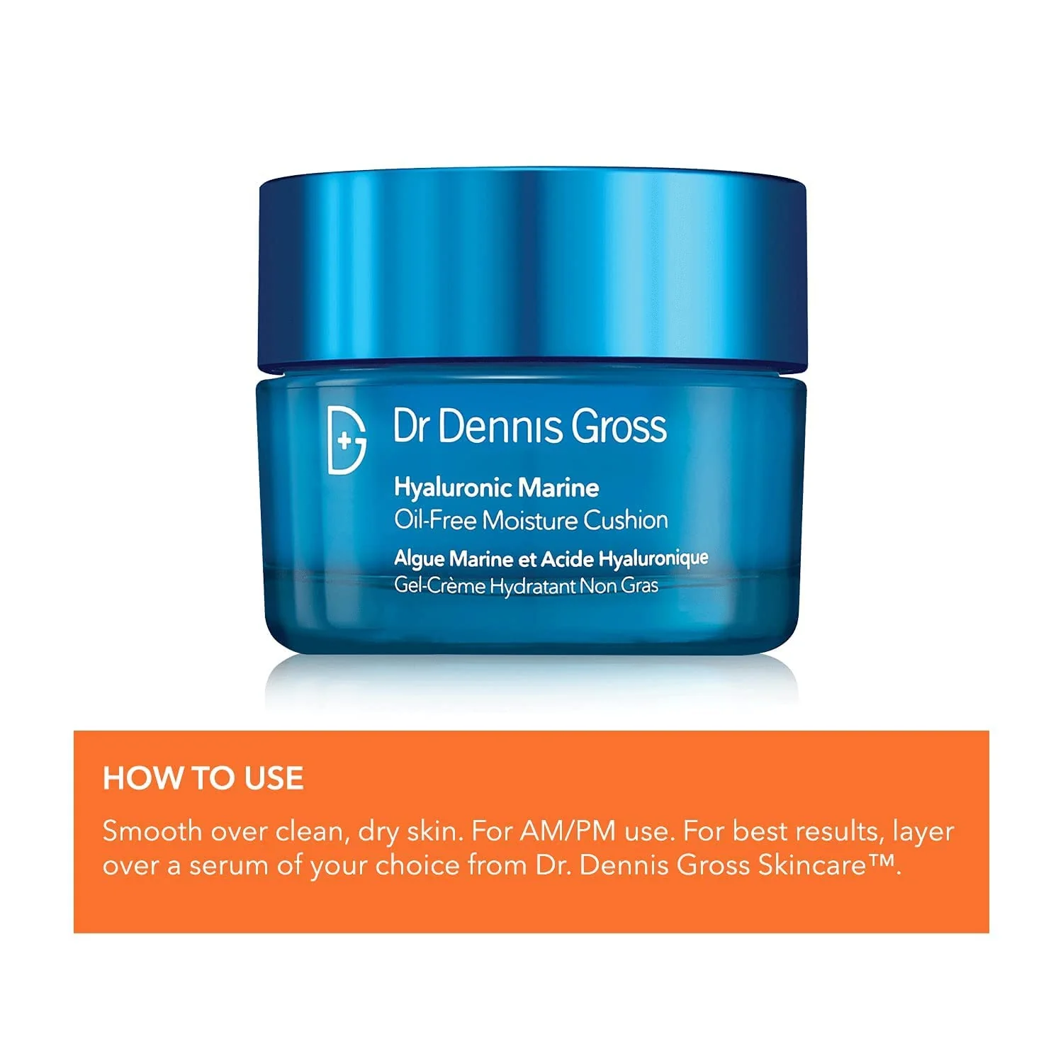 Dr Dennis Gross Hyaluronic Marine Oil-Free Moisture Cushion: for Dull, Dehydrated or Dry Skin, 2 fl oz - Image 3