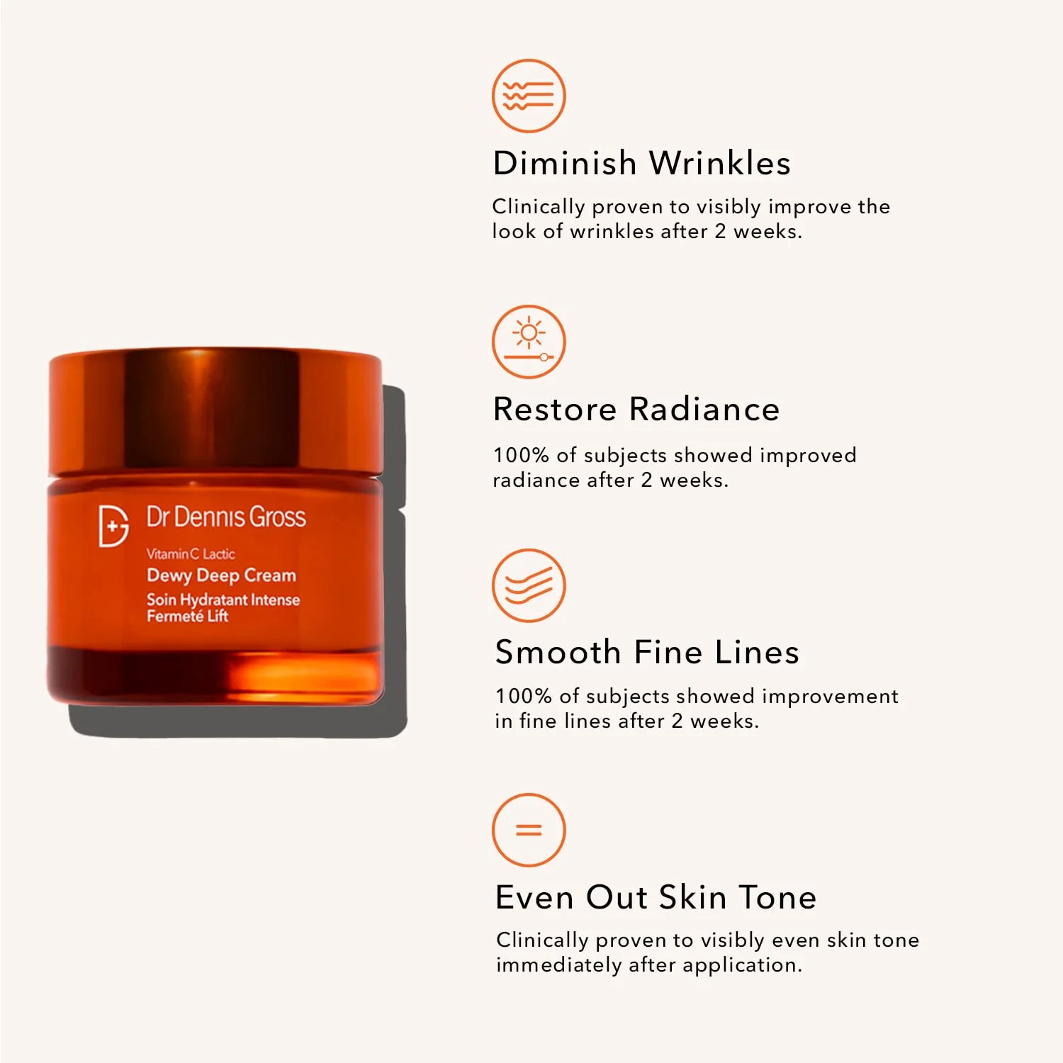 Dr Dennis Gross Vitamin C Plus Lactic Dewy Deep Cream Cream Unisex 2 oz - Image 8