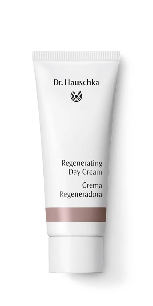 Dr. Hauschka Regenerating Day Cream, 1.3 fl oz, Anti Aging, Cream-to-Fluid Face Moisturizer, Natural & Organic, Red Clover & Acerola Firm & Hydrate Minimizing Fine Lines & Wrinkles