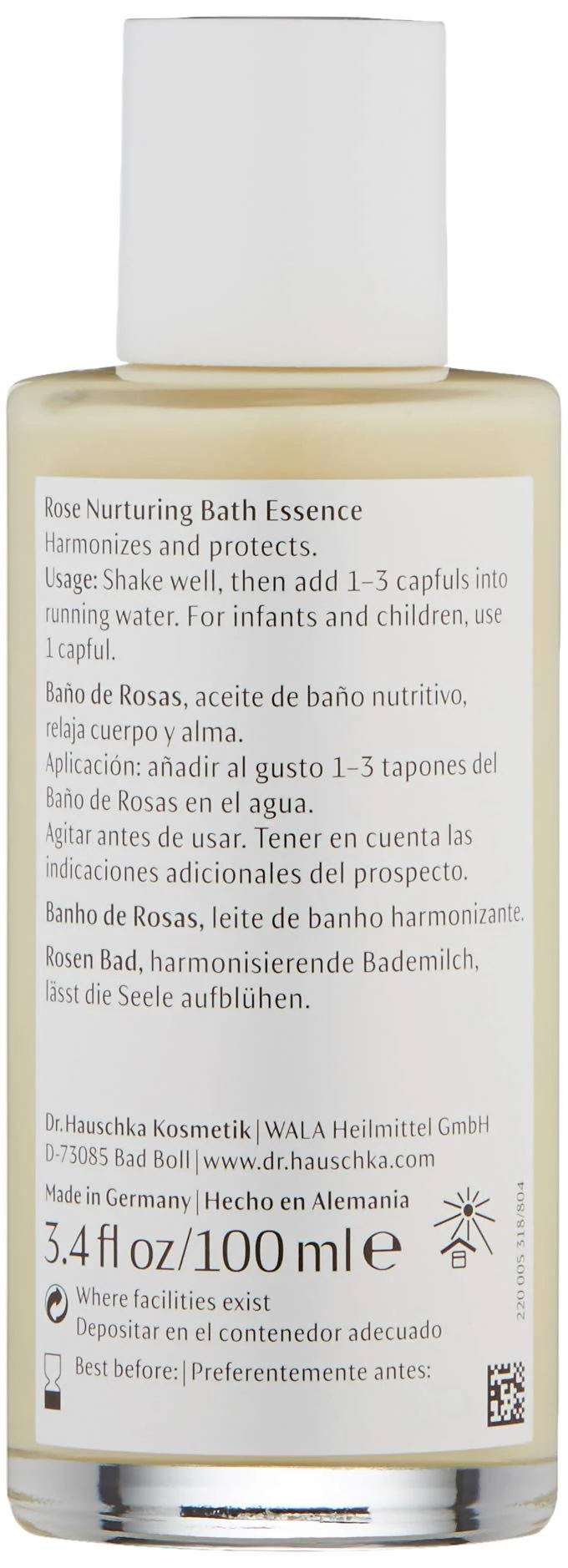 Dr. Hauschka Rose Nurturing Bath Essence, 3.4 Fl Oz - Image 4