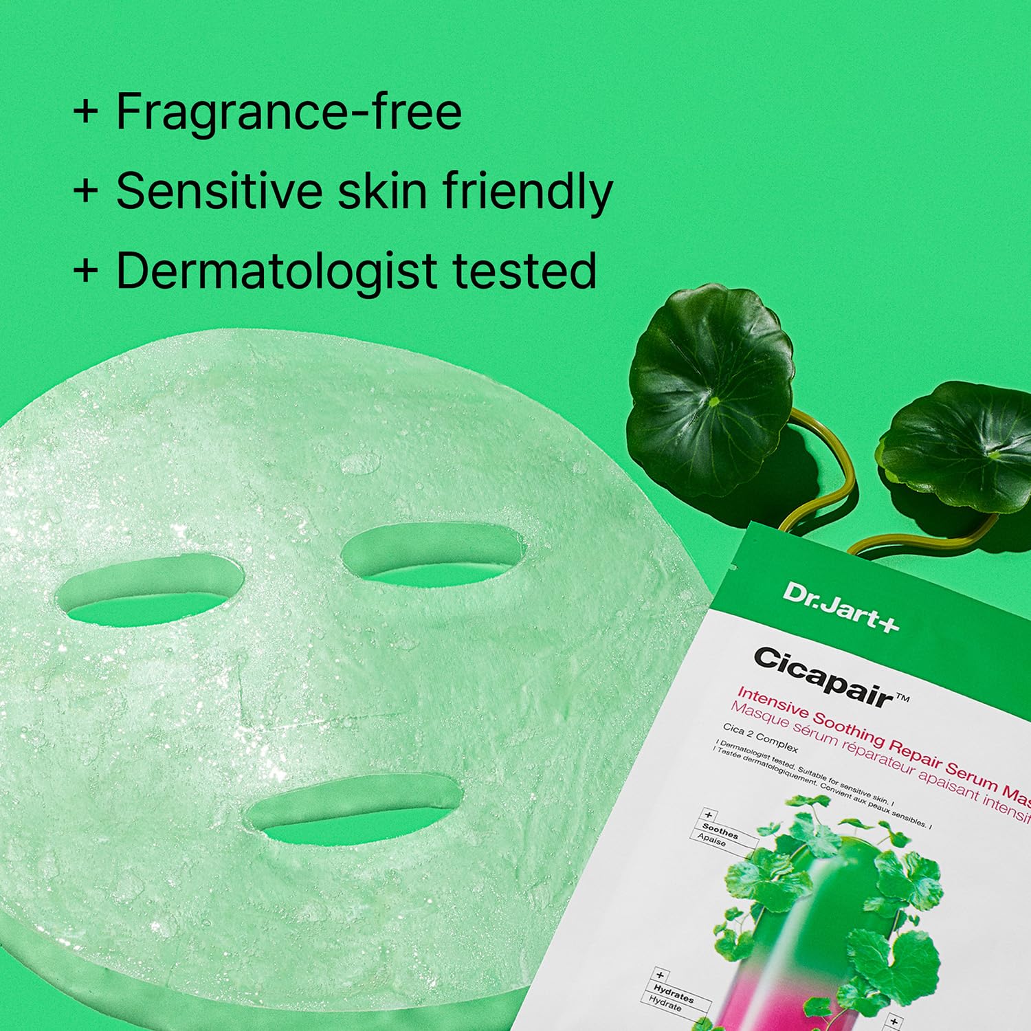 Dr.Jart+ Cicapair Sensitive Skin Serum Korean Face Mask for Redness with Centella Asiatica | Sheet Mask | Korean Skin Care | Travel Size, 1 Pack - Image 3