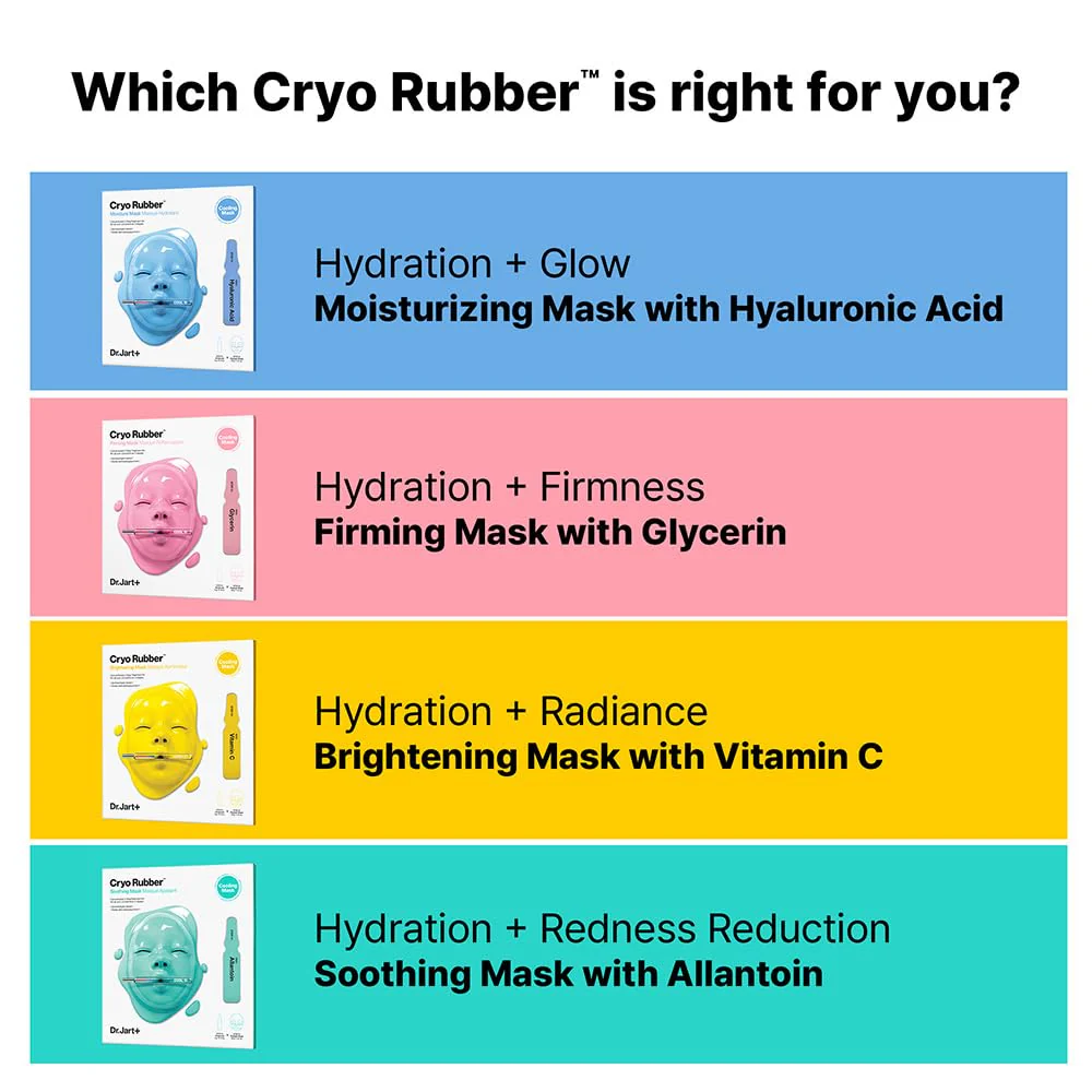 Dr.Jart+ Cryo Rubber Firming Korean Face Mask with Moisturizing Glycerin | Korean Skin Care | Travel Size, 1 Pack - Image 2