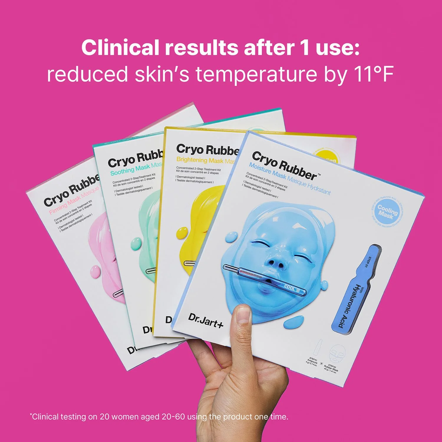 Dr.Jart+ Cryo Rubber Firming Korean Face Mask with Moisturizing Glycerin | Korean Skin Care | Travel Size, 1 Pack - Image 3