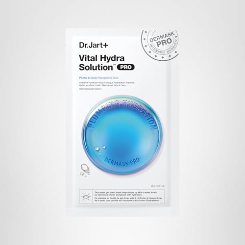 Dr.Jart+ Dermask Vital Hydra Solution Glow Korean Face Mask with Hyaluronic Acid for Glass Skin | Sheet Mask | Korean Skin Care | Travel Size, 1 Pack - Image 2