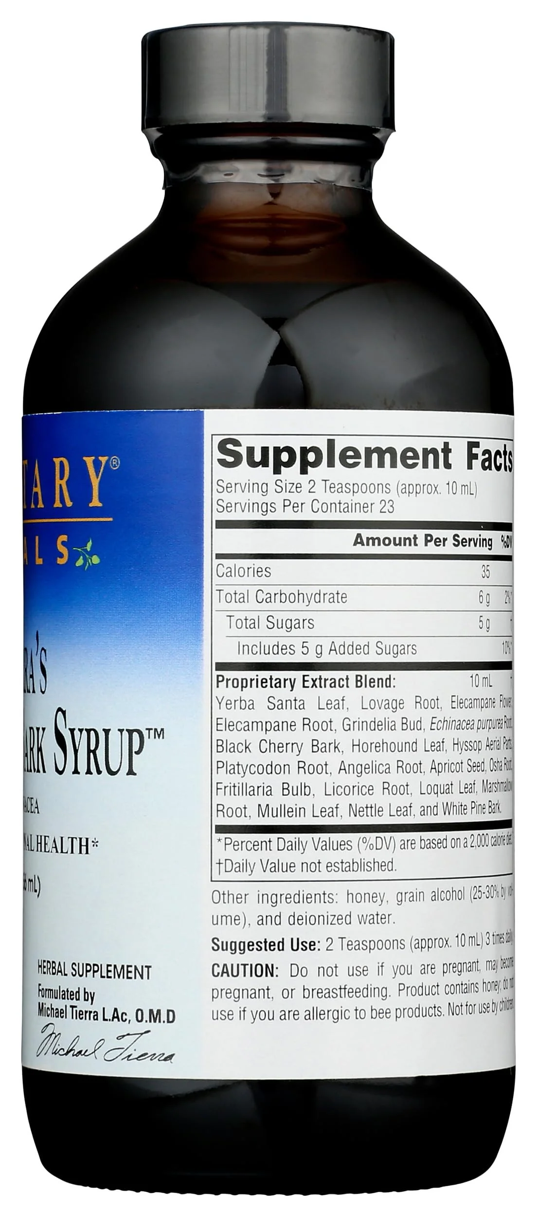Dr Tierra's Wild Cherry Bark Syrup Planetary Herbals 8 oz Liquid - Image 3