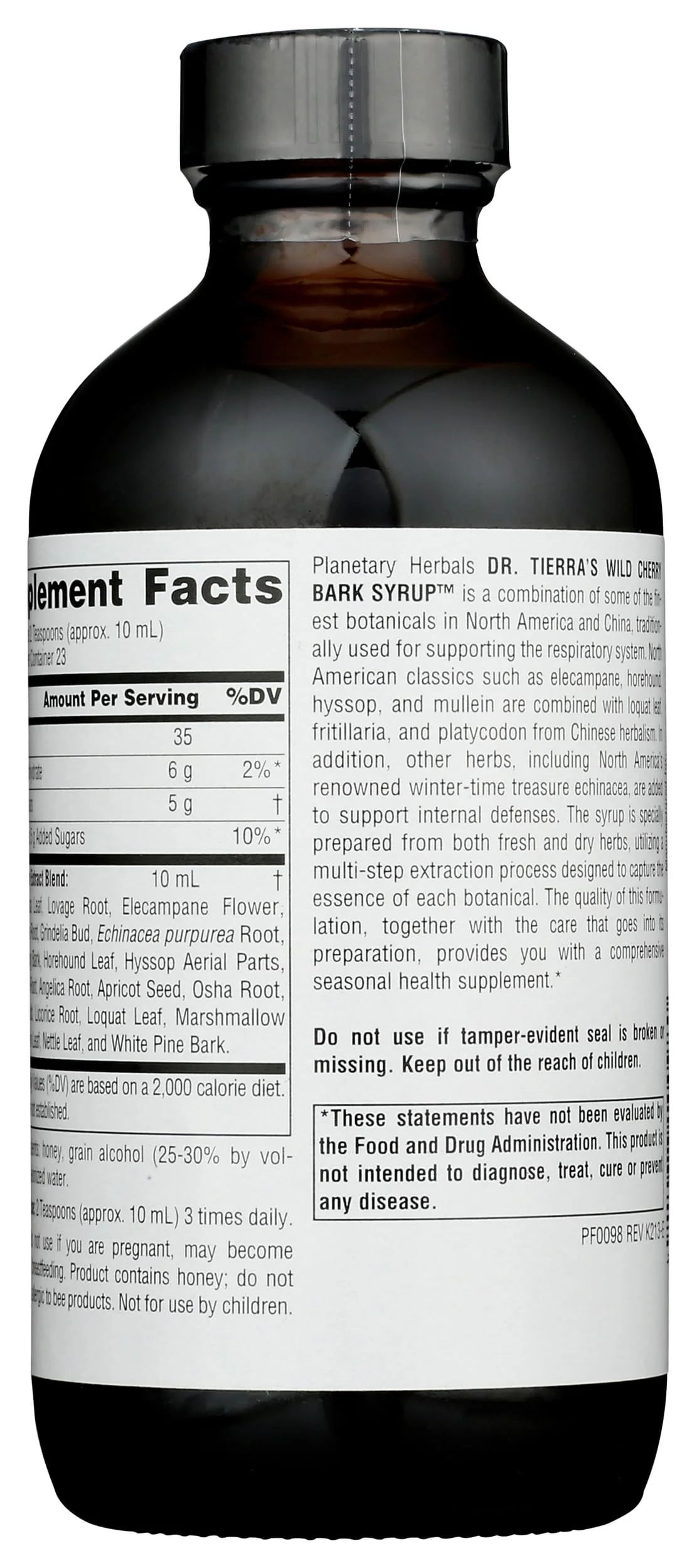 Dr Tierra's Wild Cherry Bark Syrup Planetary Herbals 8 oz Liquid - Image 7