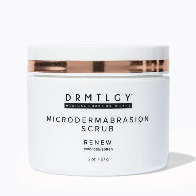 DRMTLGY Microdermabrasion Scrub – Gentle Facial Exfoliating Scrub to Smooth & Polish Skin – Face Exfoliator for Dull, Rough Texture – Pumice Exfoliant – 2 oz