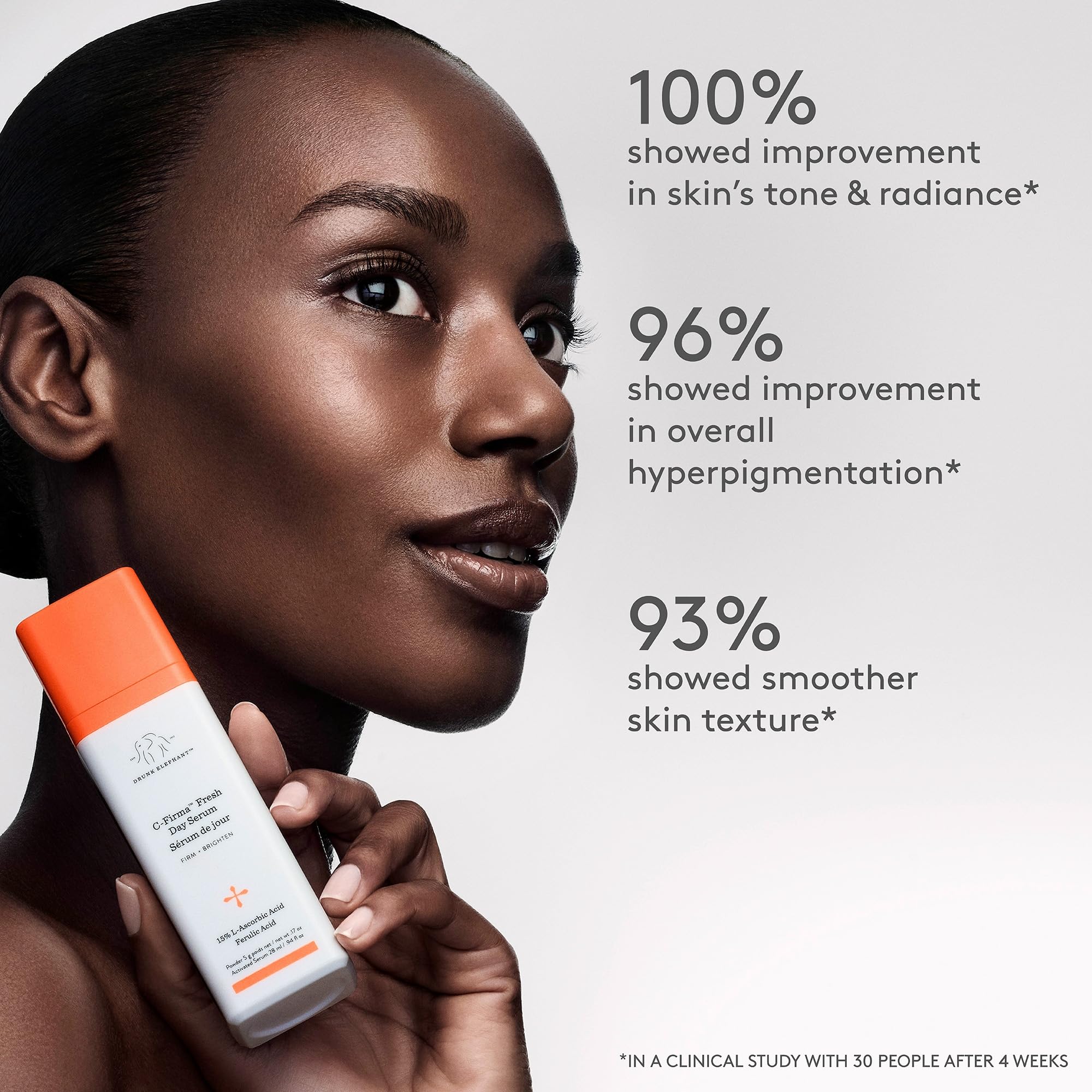Drunk Elephant C-Firma Fresh Day Serum - 28 ml/.94 fl oz - 15% Illuminating Vitamin C - Clean Clinical Skincare - Cruelty-Free - Dermatologist-Tested - Free of Essential Oils, Silicones, and Fragrance - Image 9