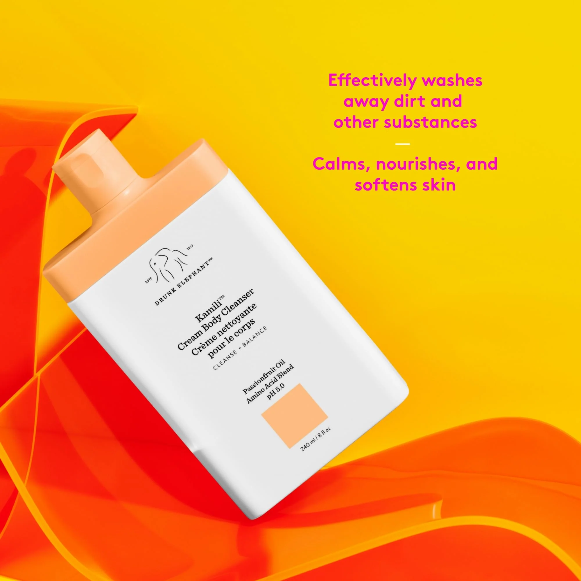 Drunk Elephant Kamili Cream Body Cleanser - 240 ml/8 fl oz - Sulfate-Free Body Wash - Clean Clinical Skincare - Cruelty-Free - Free of Essential Oils, Silicones, and SLS - Image 3