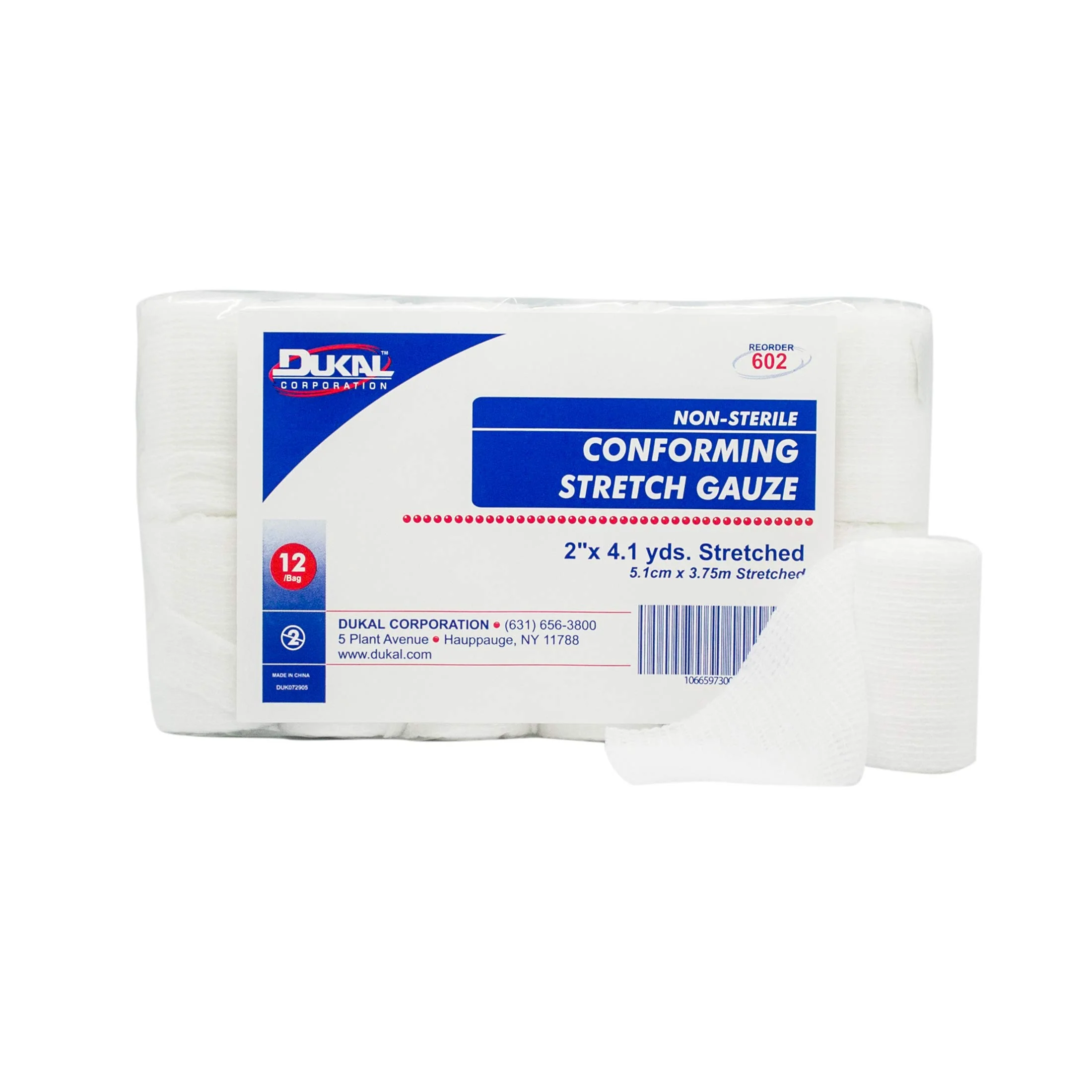 Dukal Conforming Stretch Gauze Bandage, 2 in X 4.1 Yards., Non-Sterile, 12 Rolls - Image 2
