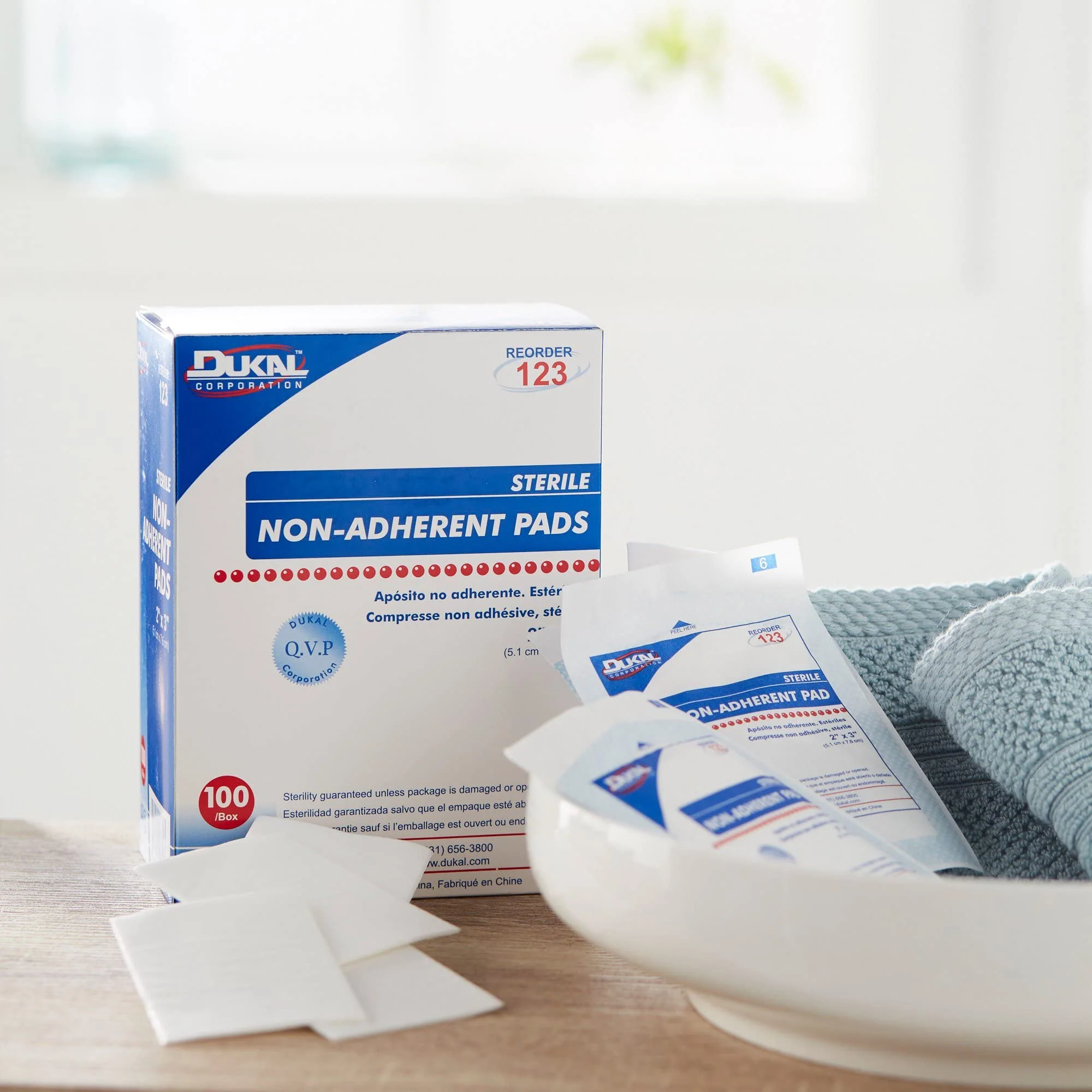 Dukal Sterile Non-Adherent Dressing Rectangle 2 x 3 123 100 per Box - Image 2