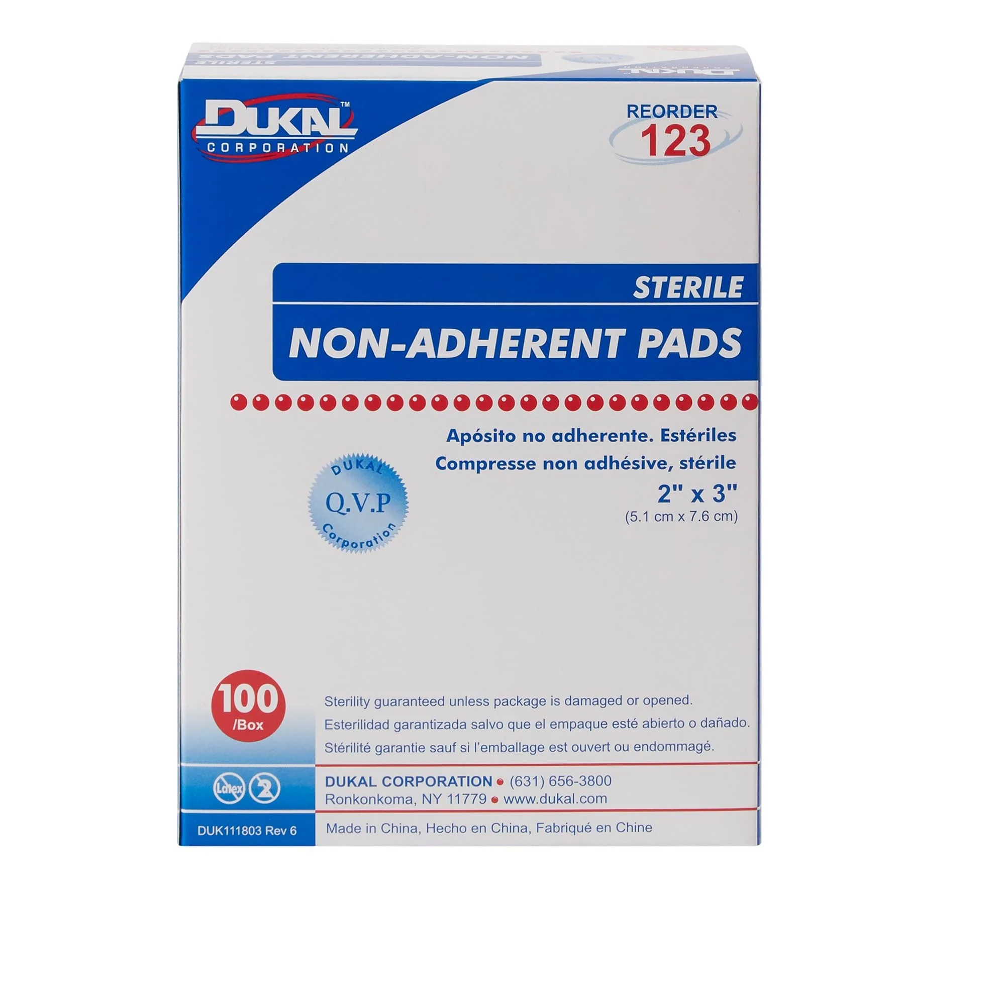 Dukal Sterile Non-Adherent Dressing Rectangle 2 x 3 123 100 per Box - Image 4