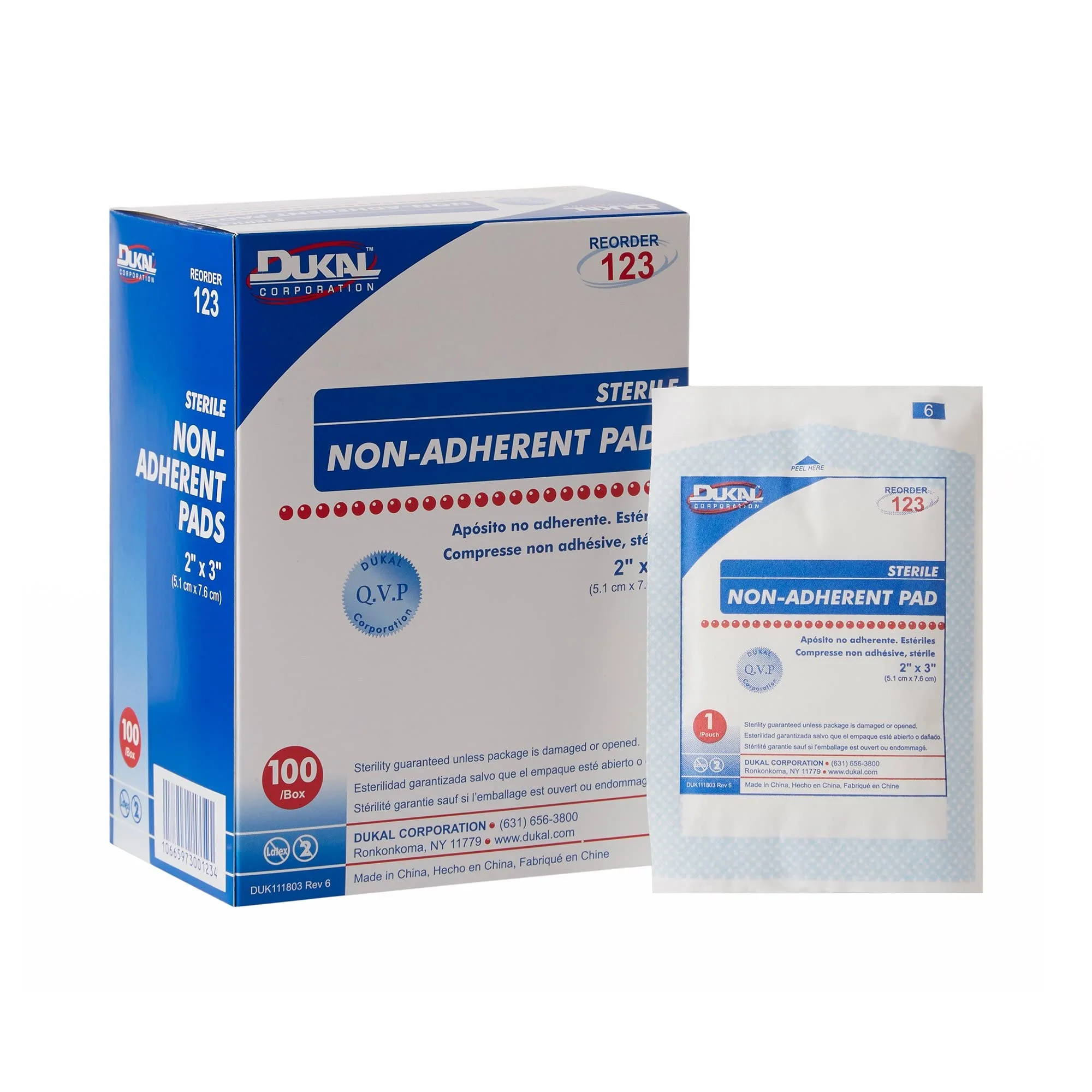 Dukal Sterile Non-Adherent Dressing Rectangle 2 x 3 123 100 per Box - Image 5