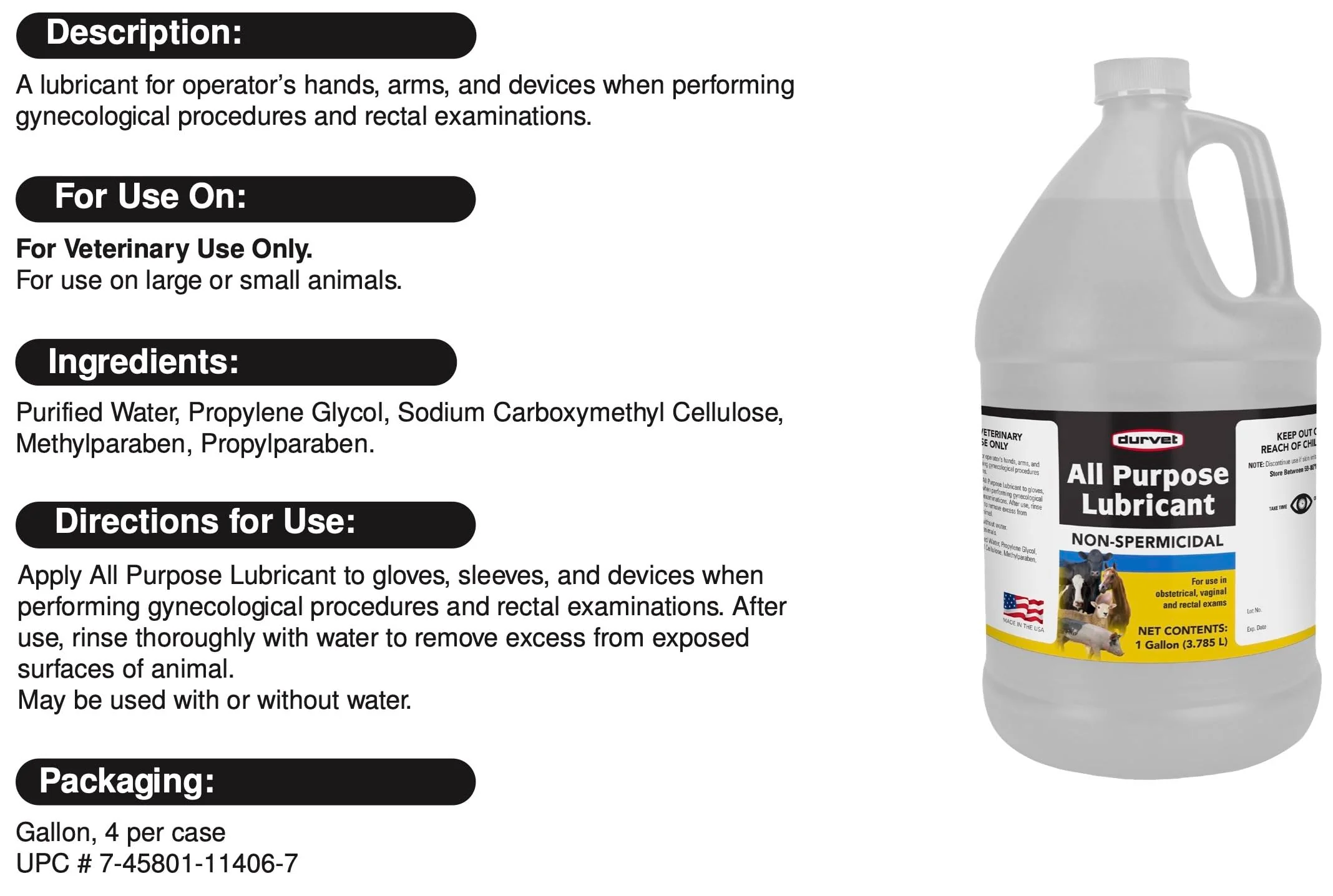 Durvet OB All Purpose Lubricant Gallon - Image 3