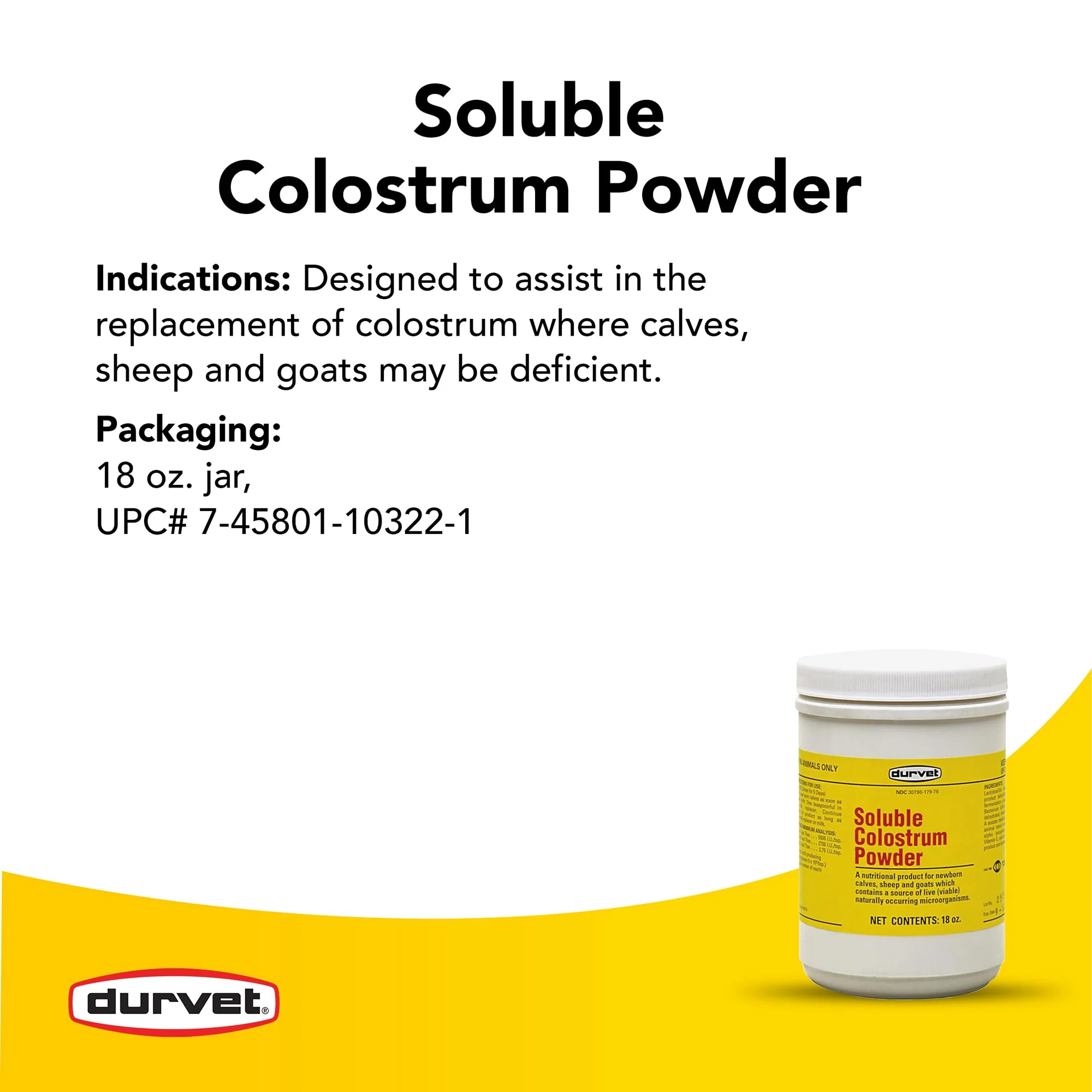 Durvet Soluble Colostrum Powder, 18 Ounce Container - Image 4