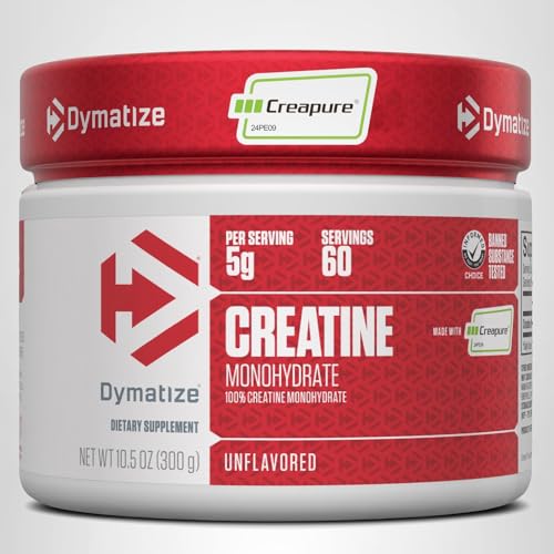 Dymatize 100% Creatine Monohydrate with CREAPURE, 5g Per Serving, 60 Servings (300g), Creatine for Women and Men, Gluten Free - Image 9