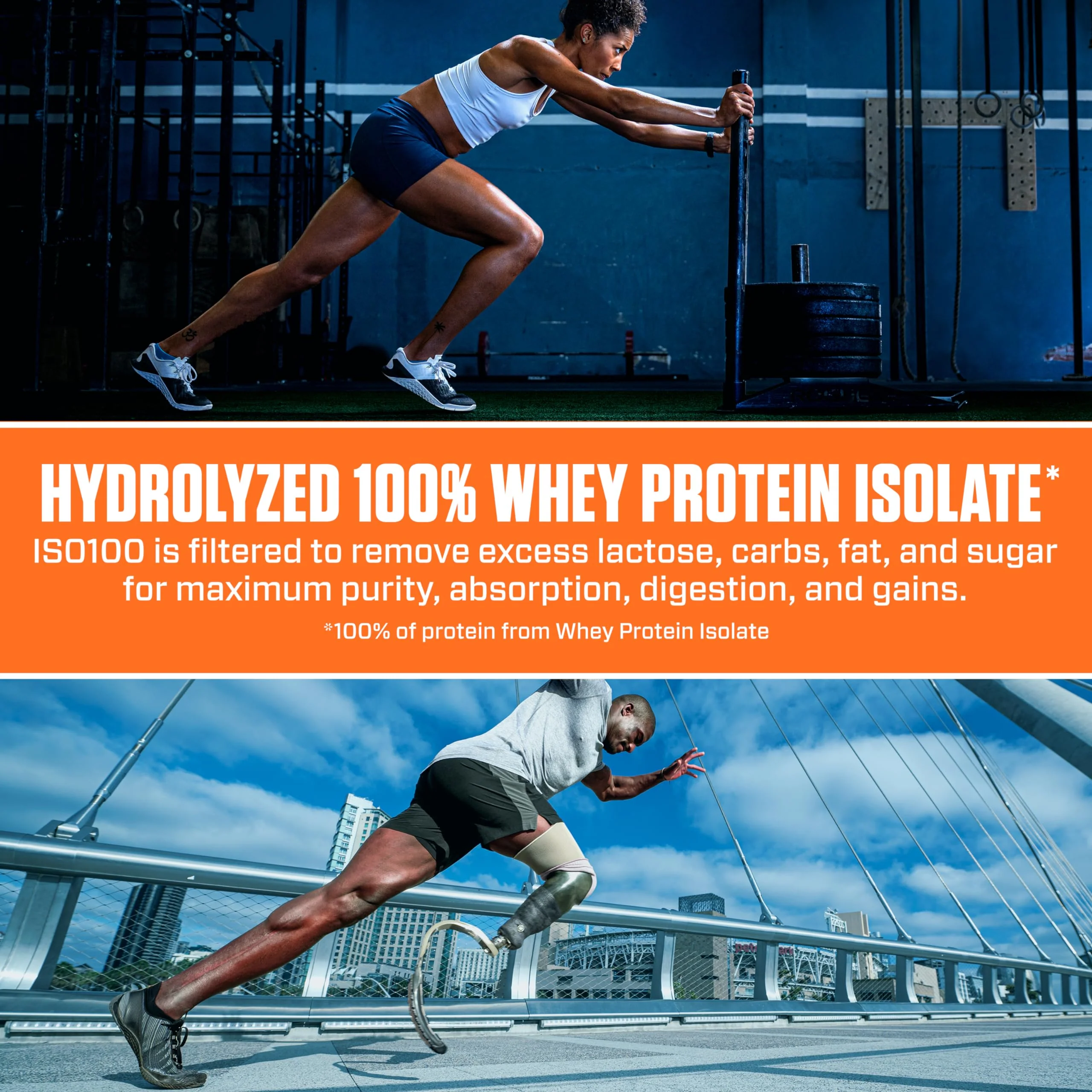 Dymatize x Dunkin' Glazed Donut ISO100 Whey Protein Powder, 25g of Protein, 5.5g BCAAs, 120 Cal., Gluten Free, 1g Fat, 1g Sugar, 2g Carb (20 Servings) - Image 17